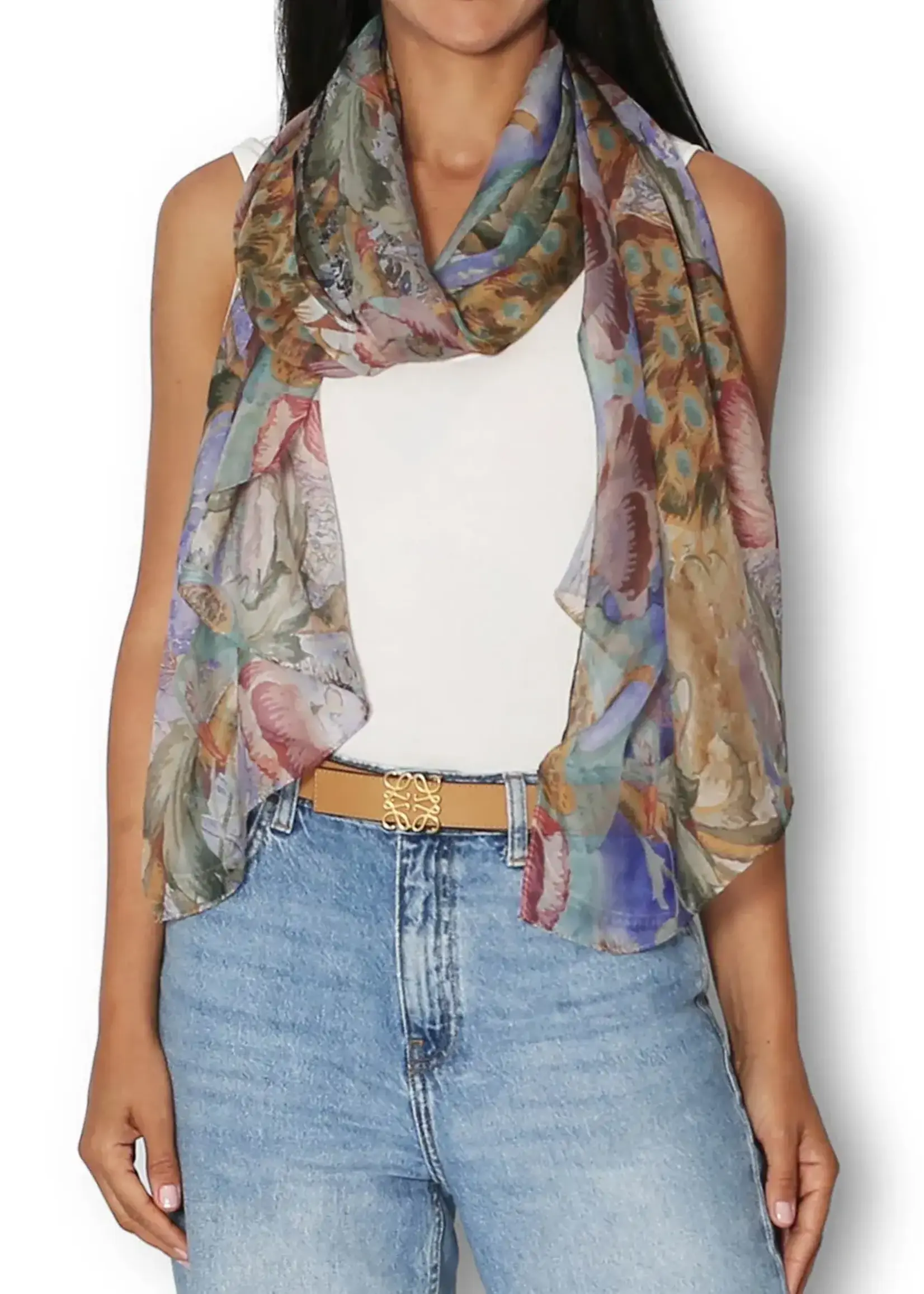 The Artist Label Renaissance Garden Viscose-Modal Scarf