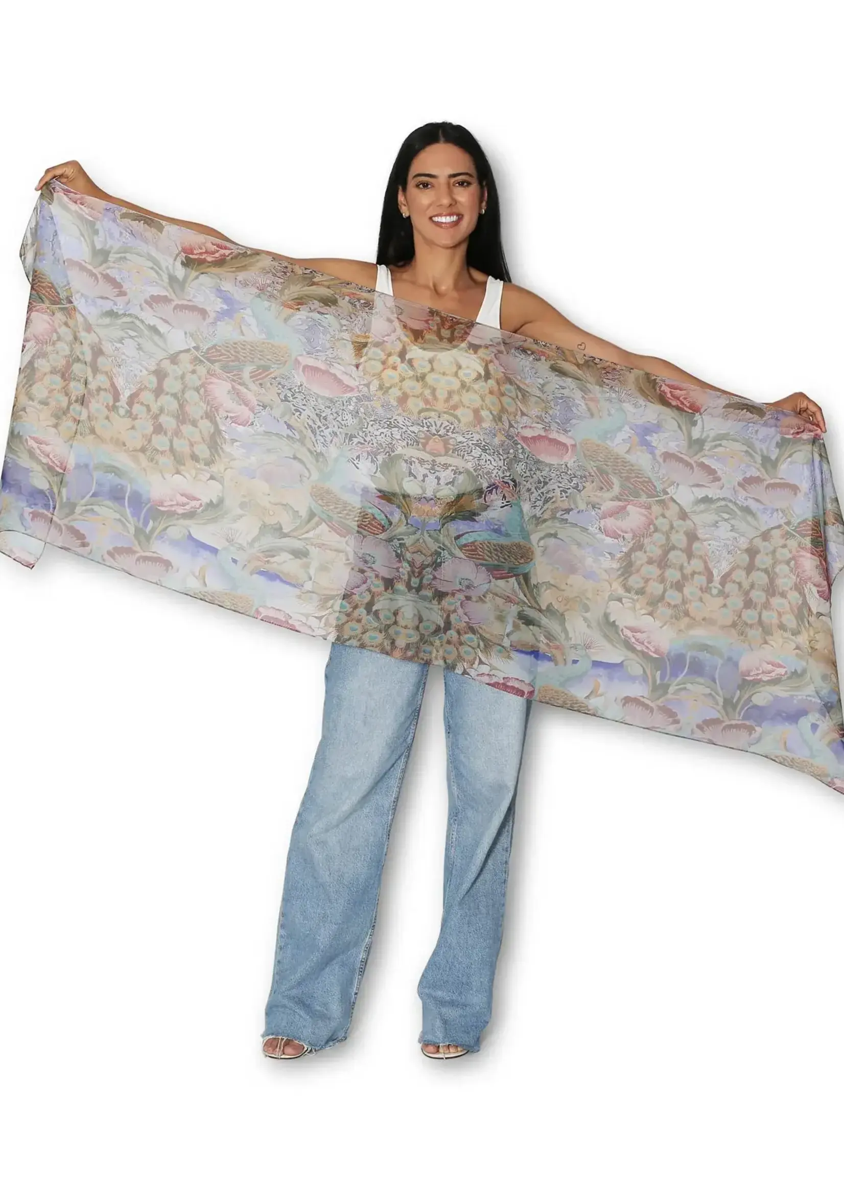 The Artist Label Renaissance Garden Viscose-Modal Scarf
