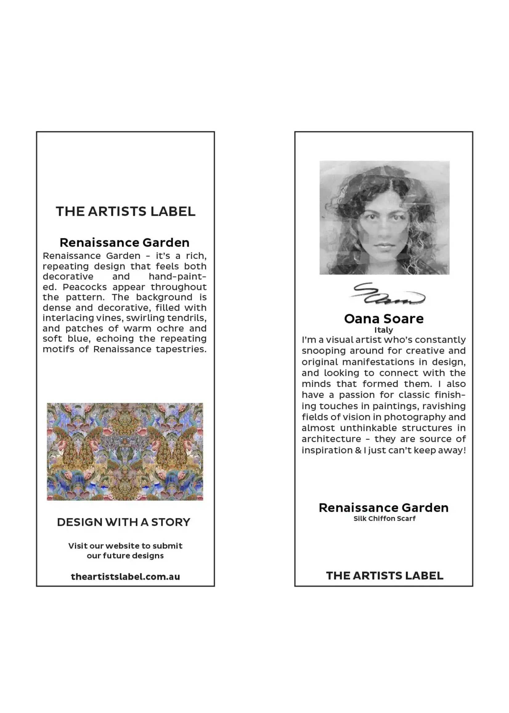 The Artist Label Renaissance Garden Viscose-Modal Scarf