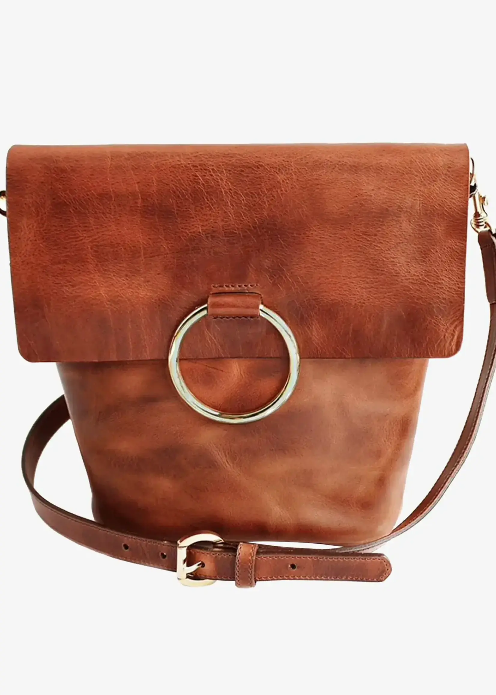 BRAVE Leather Virtue Brandy Bridle Crossbody