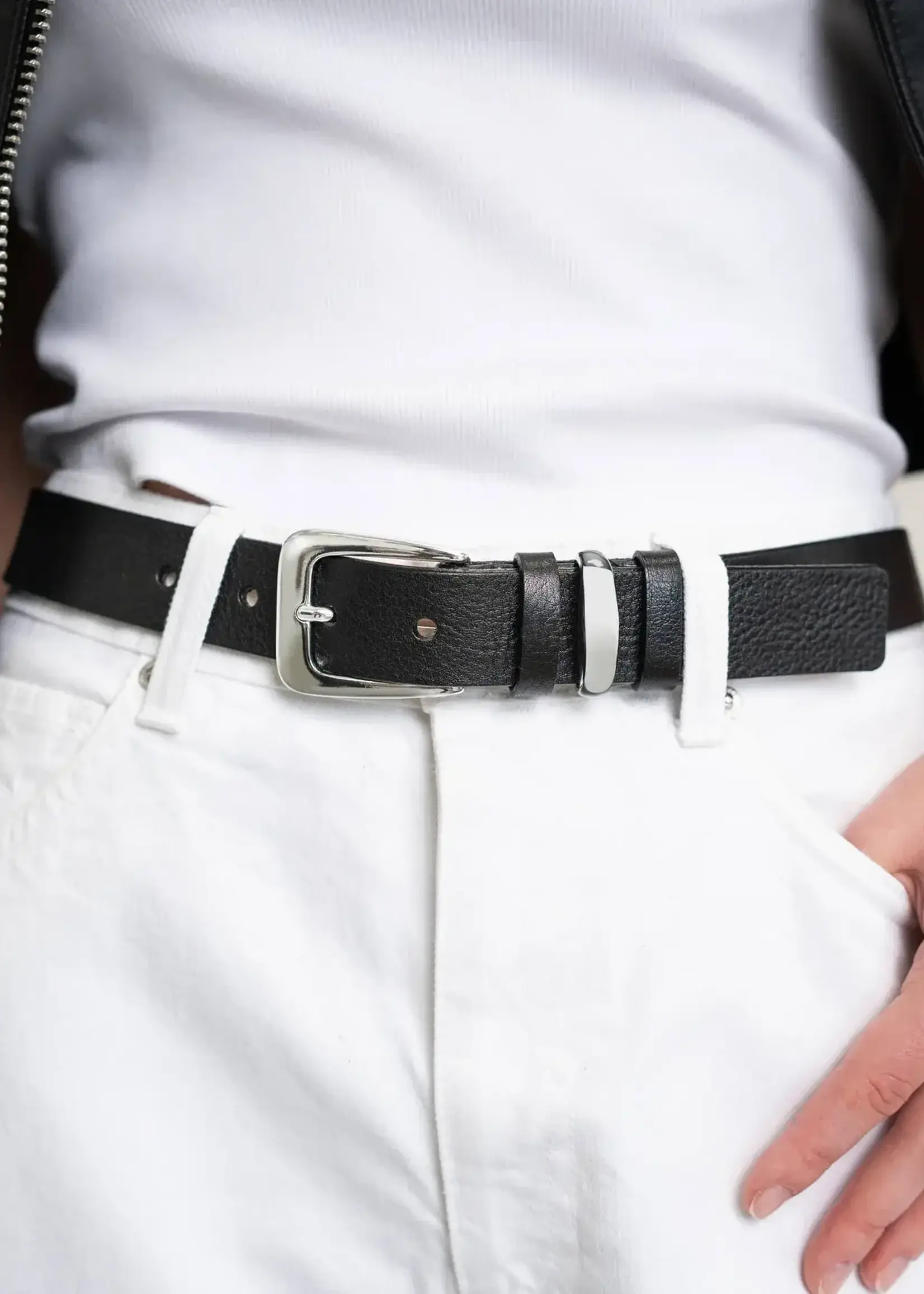 BRAVE Leather Kofi Black Vachetta Leather Belt
