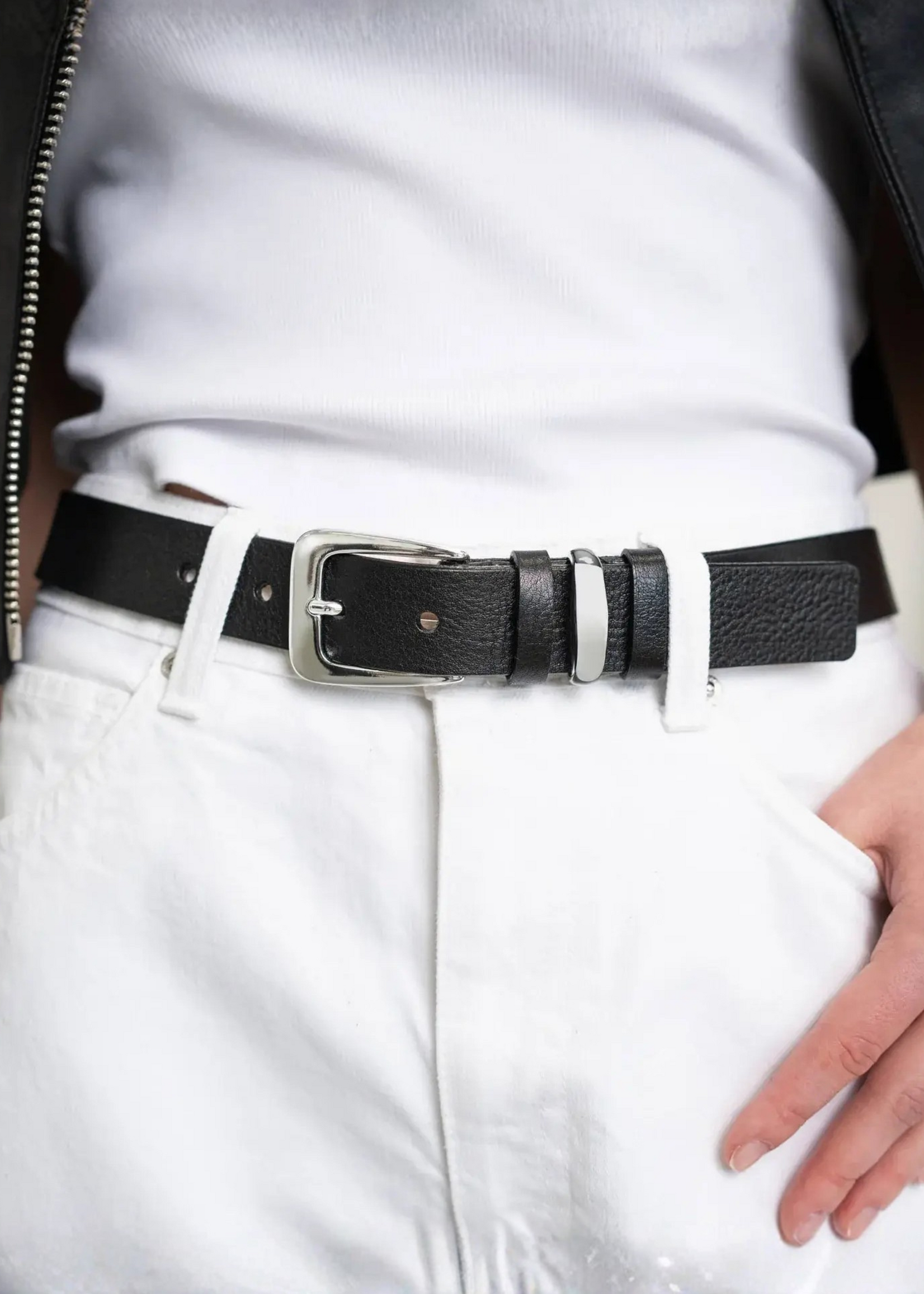 BRAVE Leather Kofi Black Vachetta Leather Belt