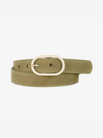 BRAVE Leather Kezia Light Olive Suede Belt