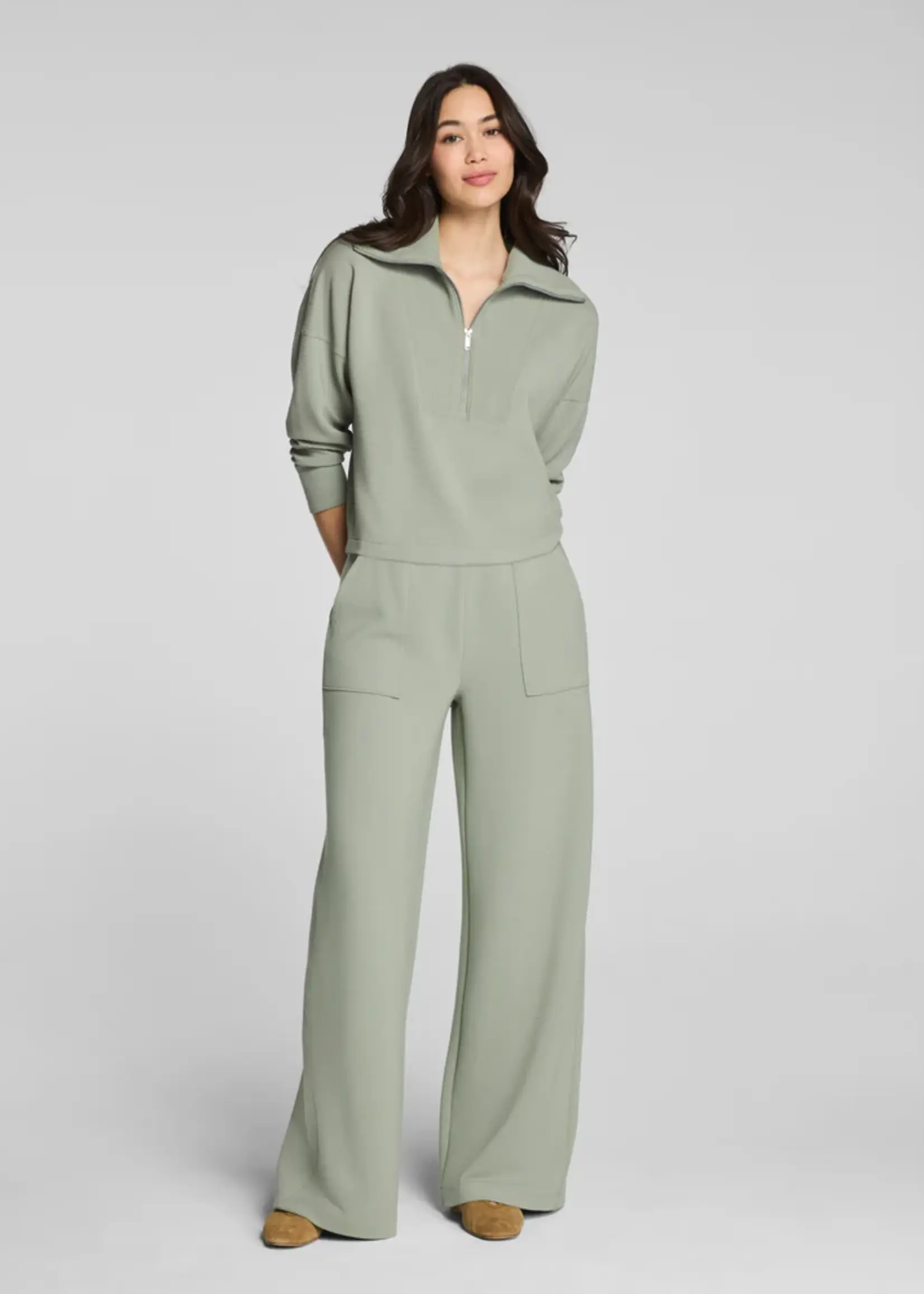 SPANX AirEssentials French Rib Half Zip