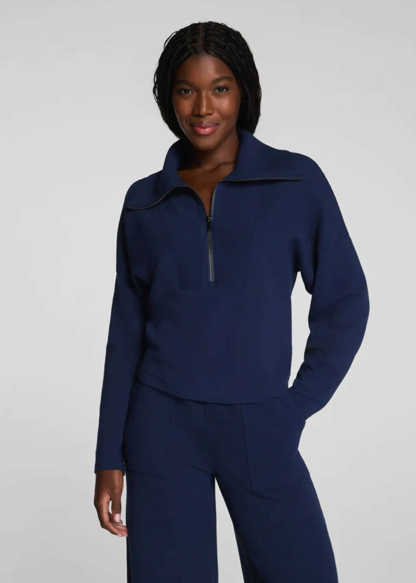 SPANX AirEssentials French Rib Half Zip