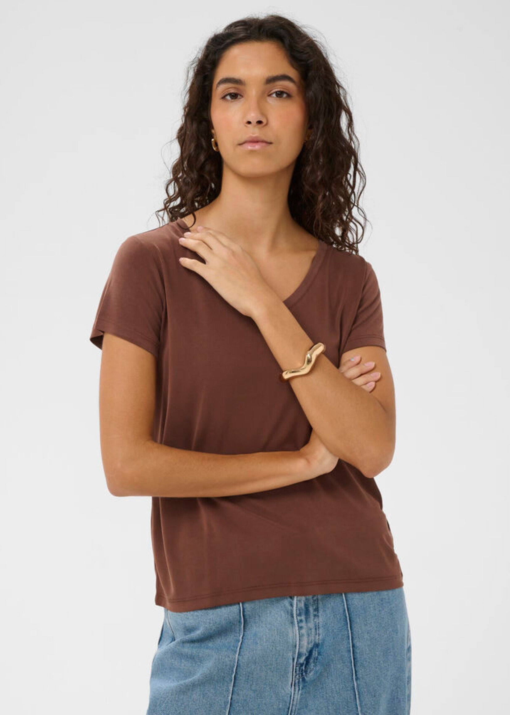 Soaked in Luxury Columbine V-Neck T-Shirt