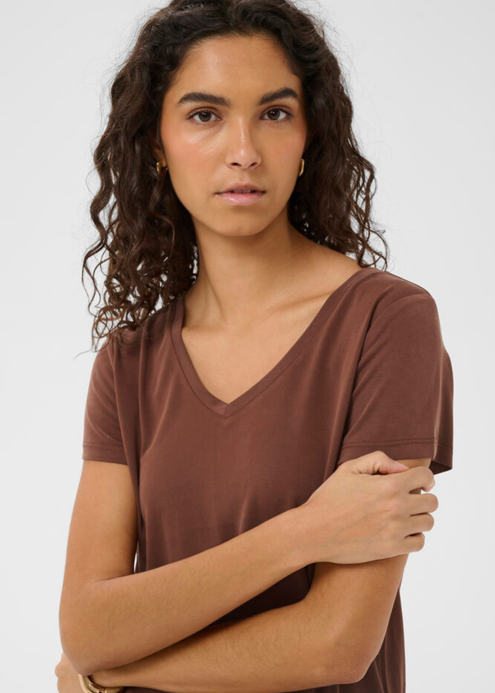 Soaked in Luxury Columbine V-Neck T-Shirt