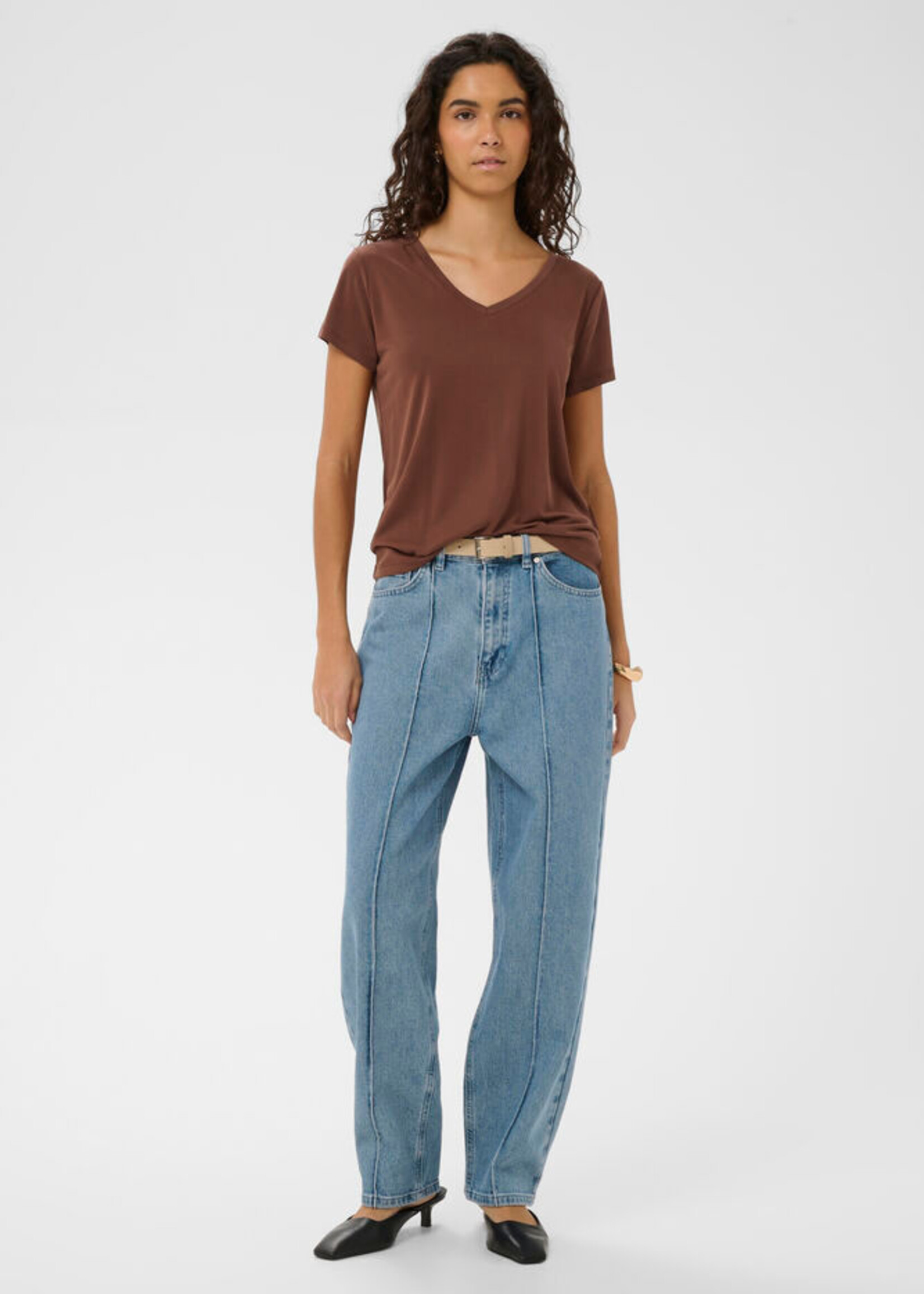 Soaked in Luxury Columbine V-Neck T-Shirt