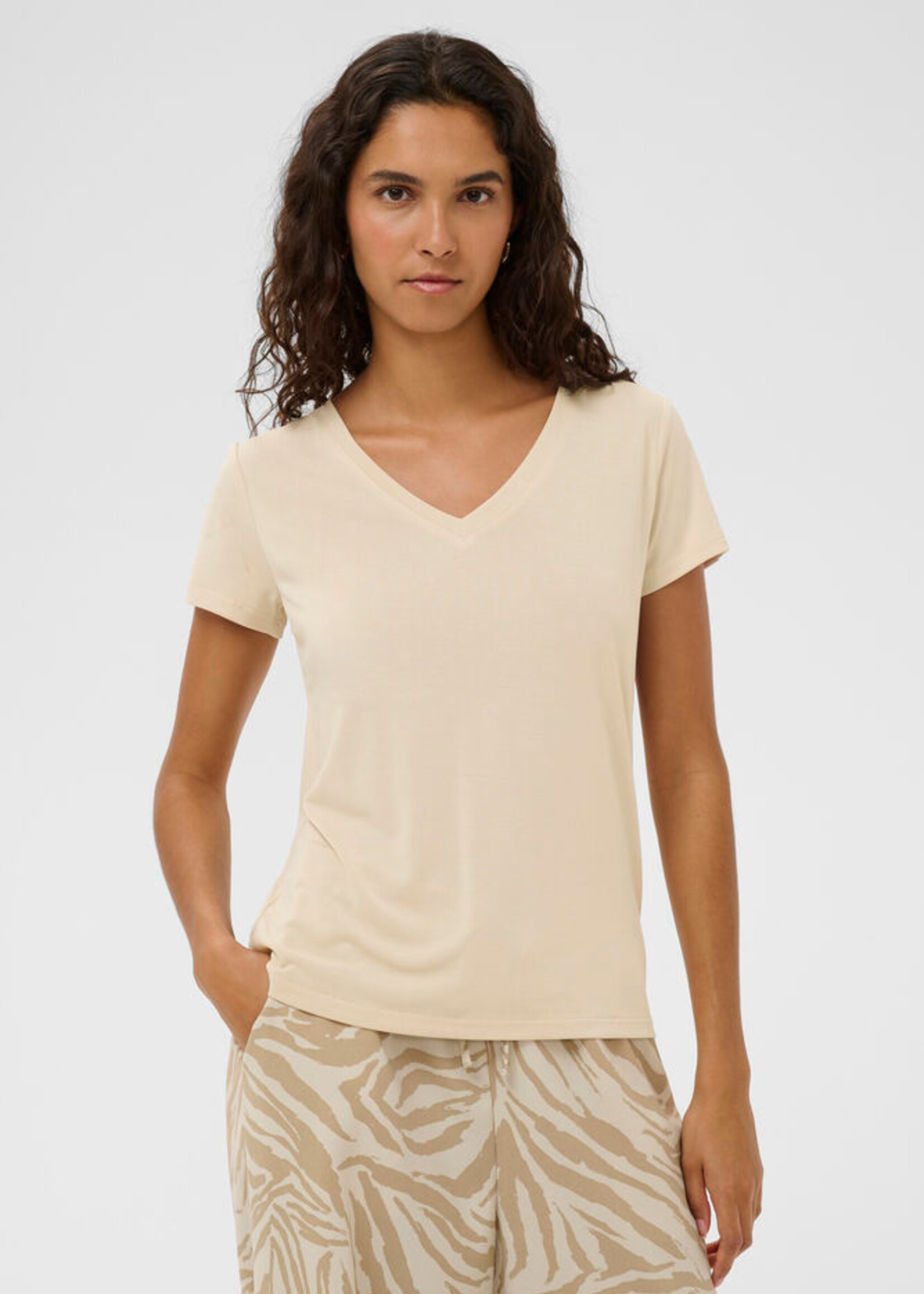 Soaked in Luxury Columbine V-Neck T-Shirt