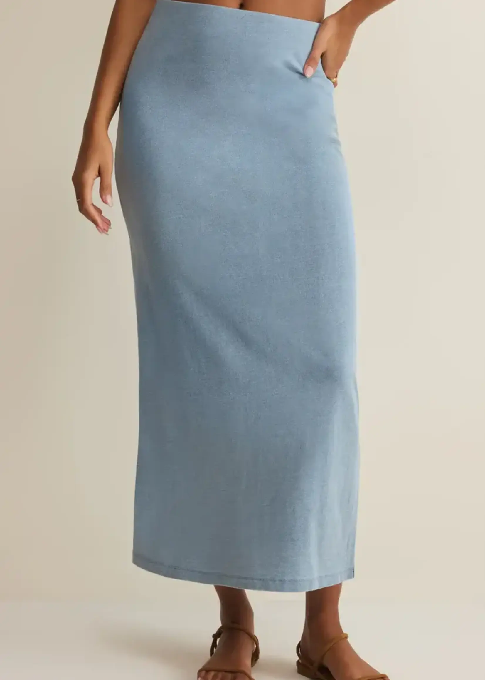 Z SUPPLY Gail Jersey Denim Midi Skirt