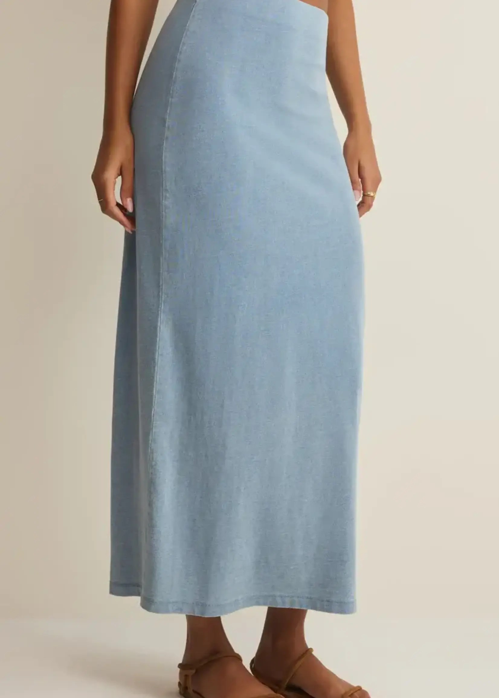 Z SUPPLY Gail Jersey Denim Midi Skirt