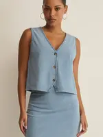 Z SUPPLY Noelle Jersey Denim Top