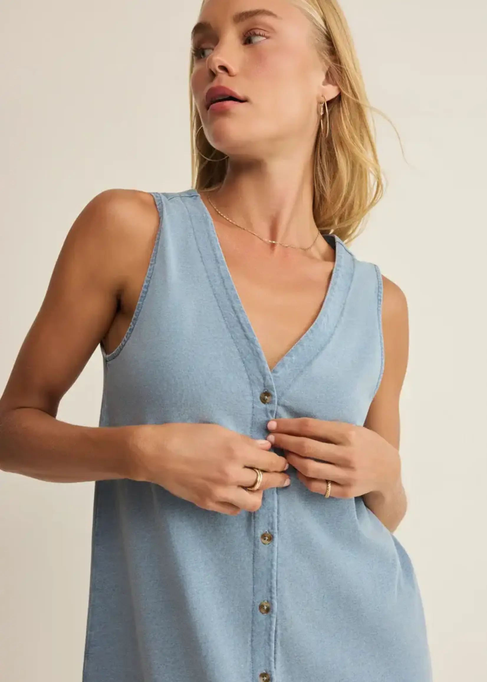 Z SUPPLY Solace Denim Mini Dress