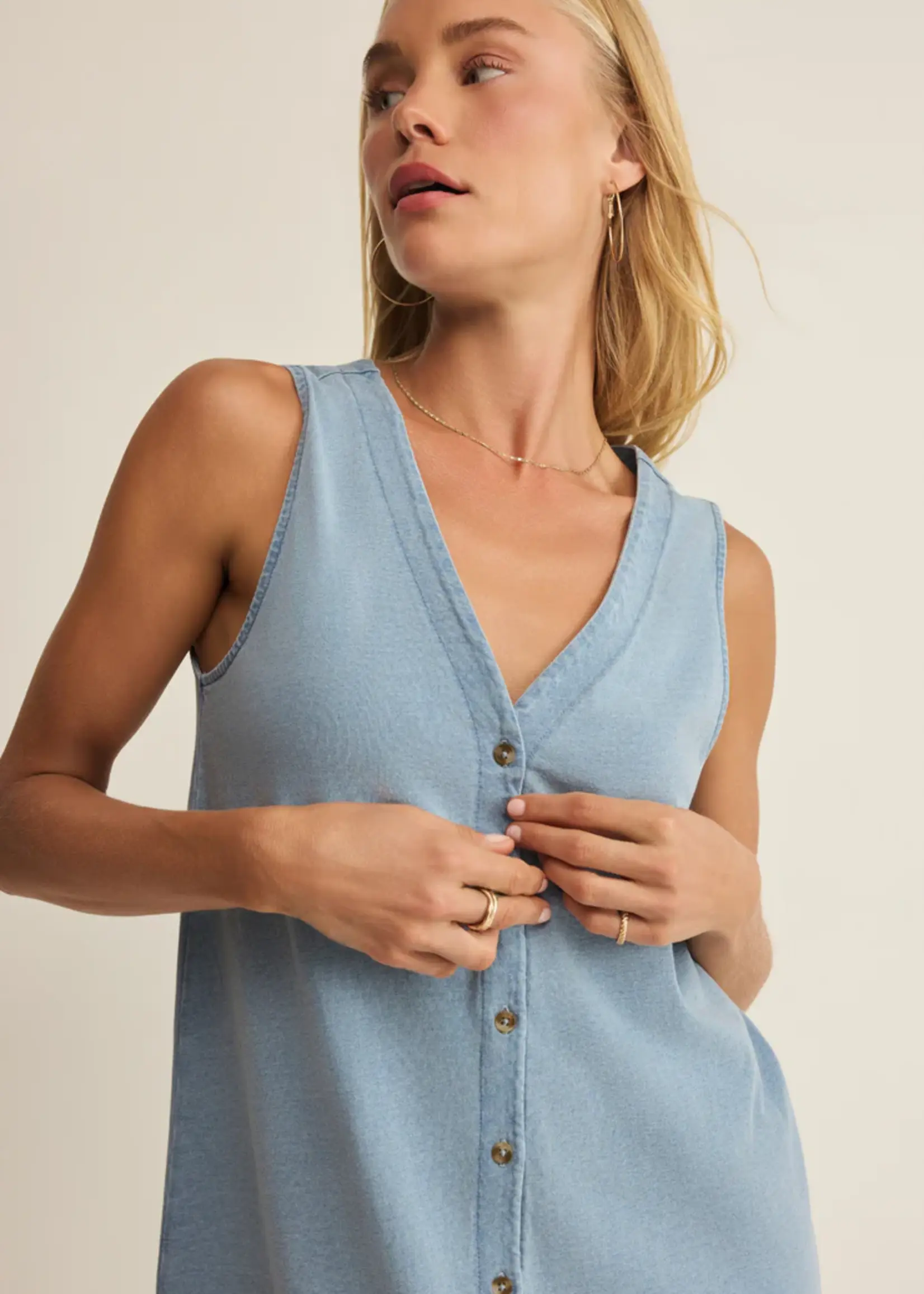 Z SUPPLY Solace Denim Mini Dress