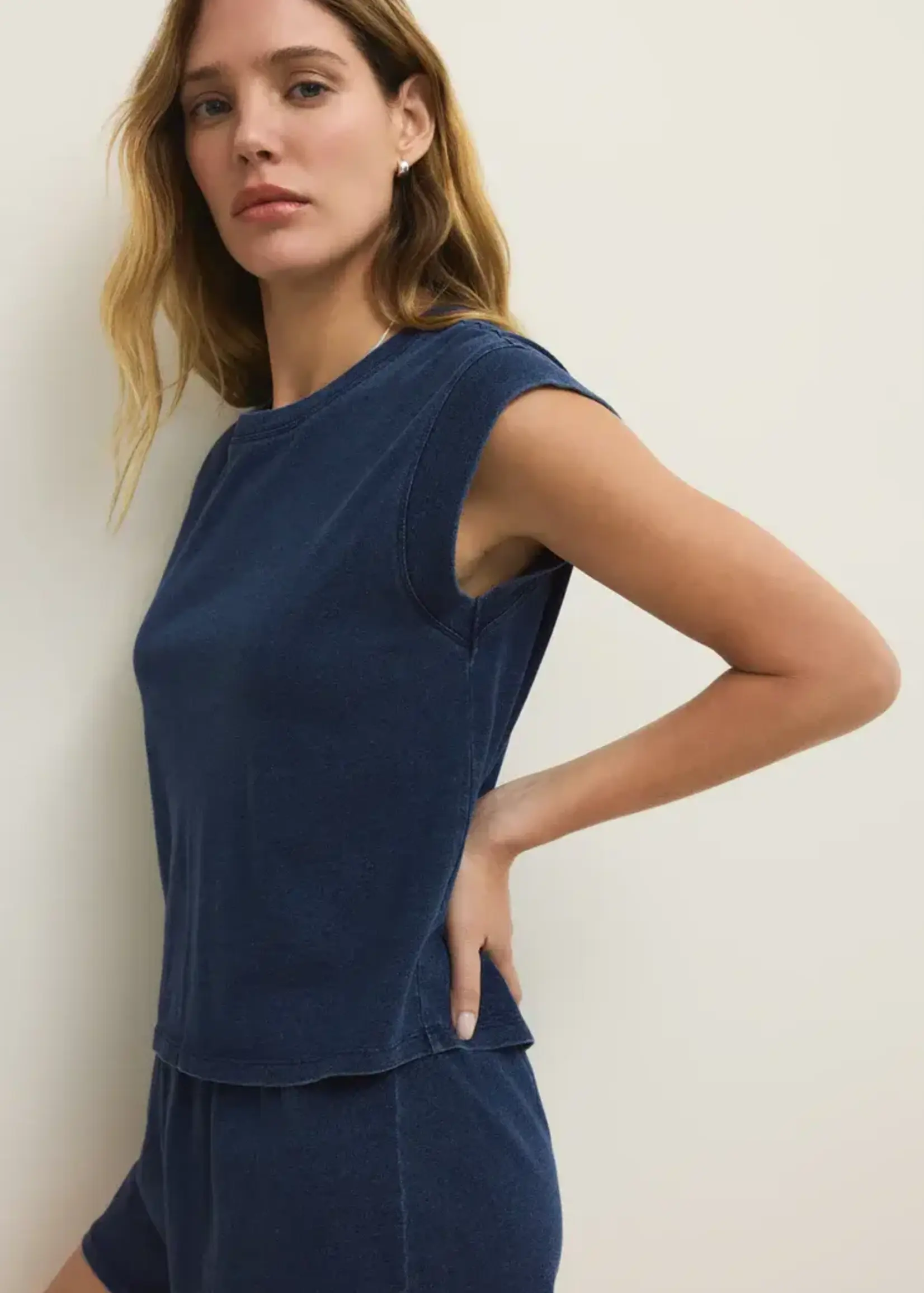 Z SUPPLY Camino Jersey Denim Top