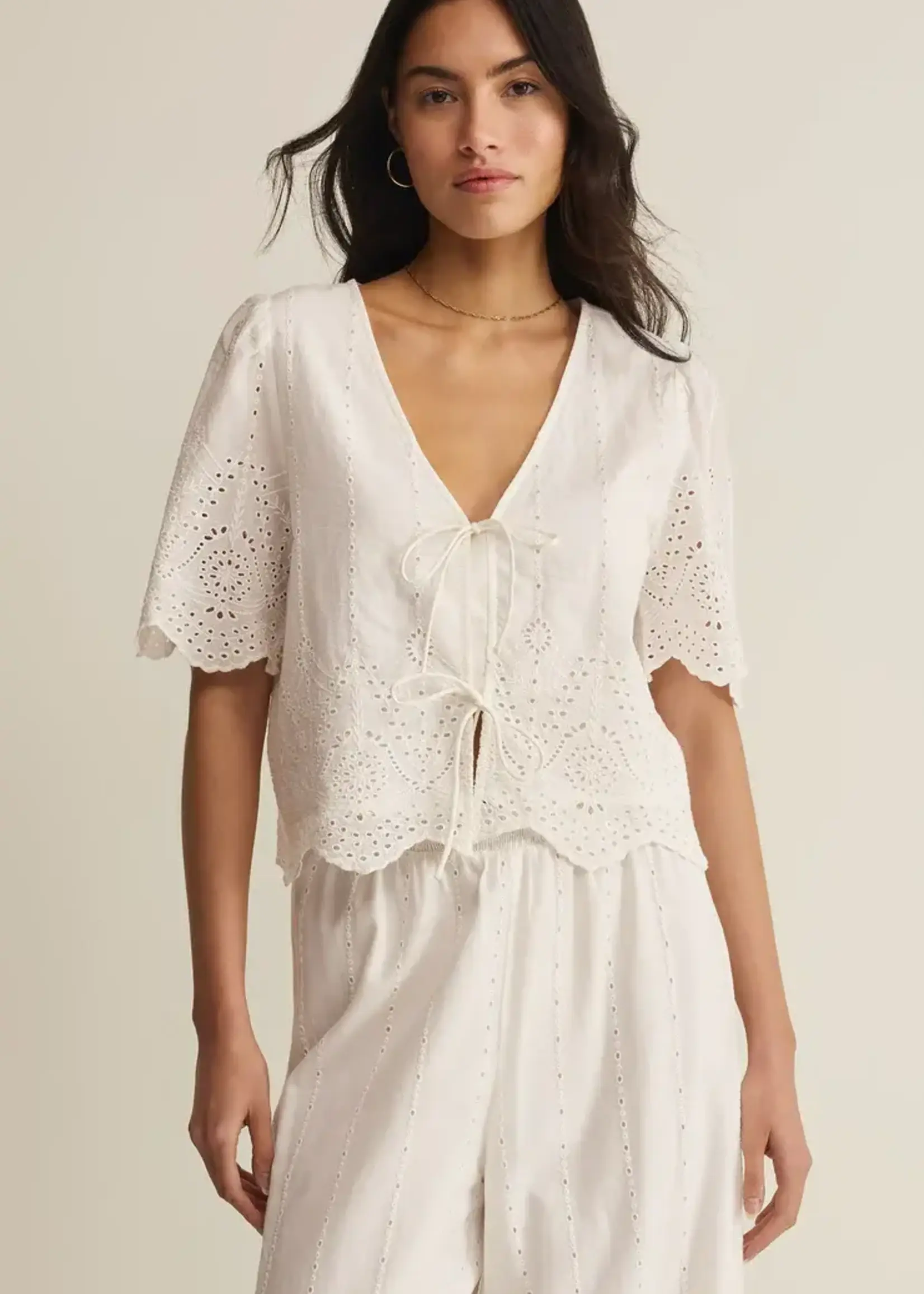 Z SUPPLY Oceanside Embroidered Top