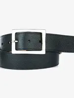BRAVE Leather Roseita Black Pebbled Belt