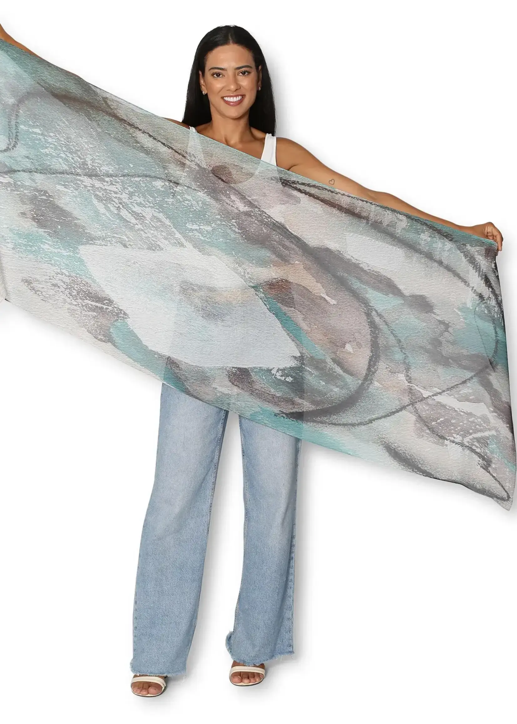 The Artist Label Winter Dance Viscose-Modal Scarf