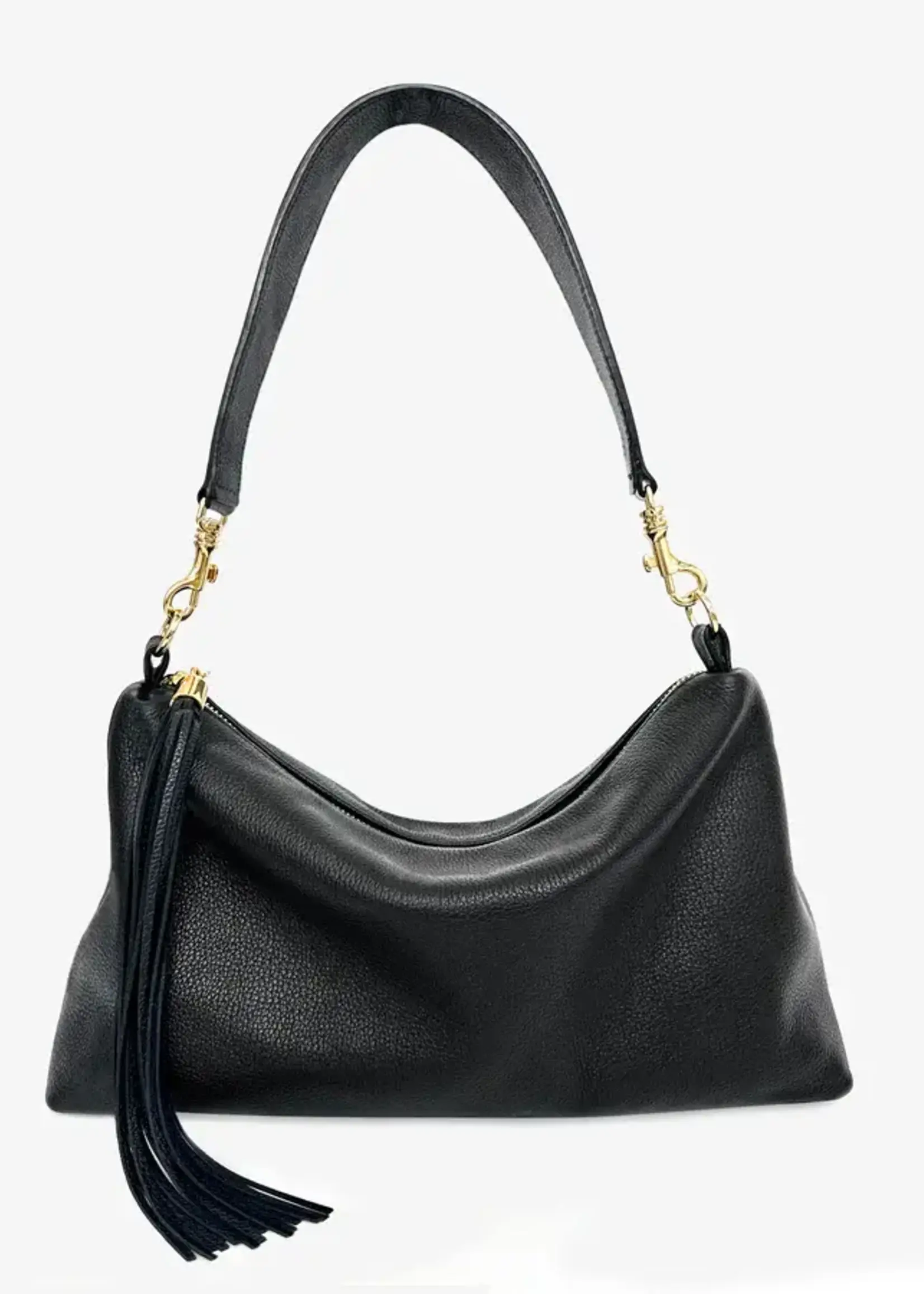 BRAVE Leather Colson Black Pebbled  Bag