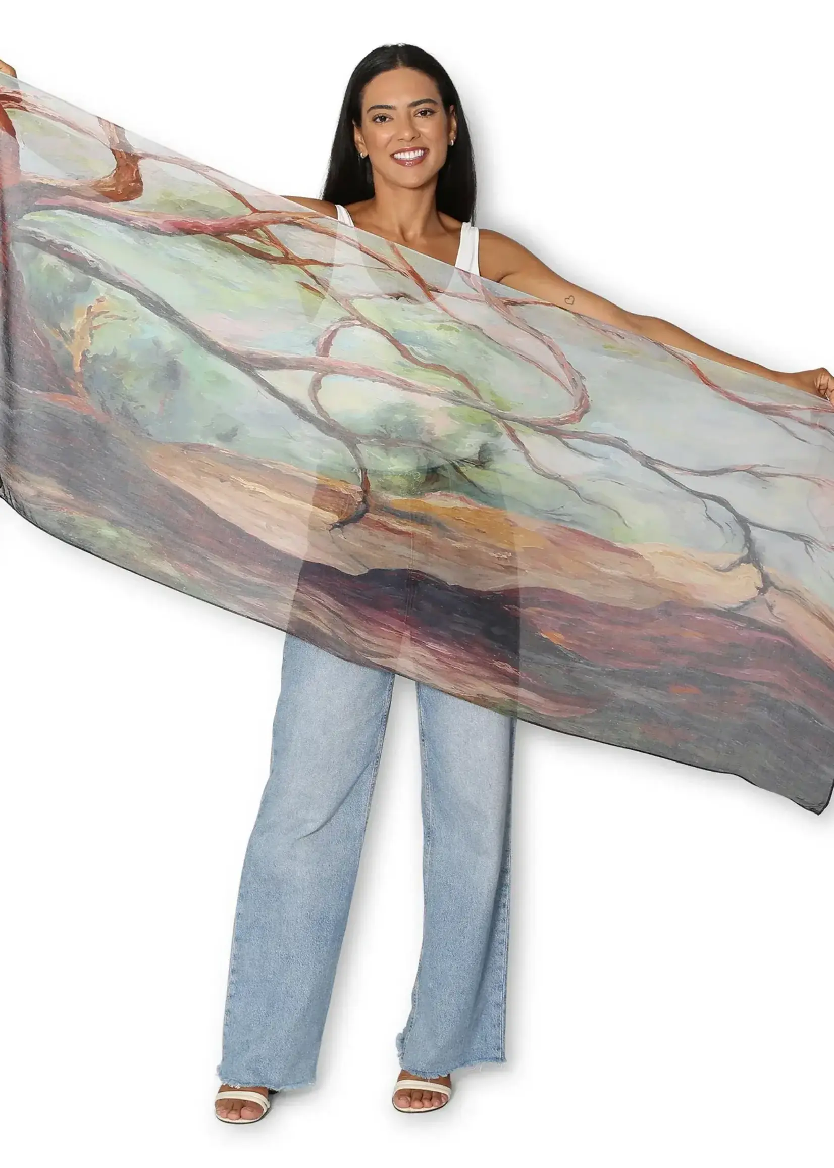 The Artist Label Blown Away Viscose-Modal Scarf