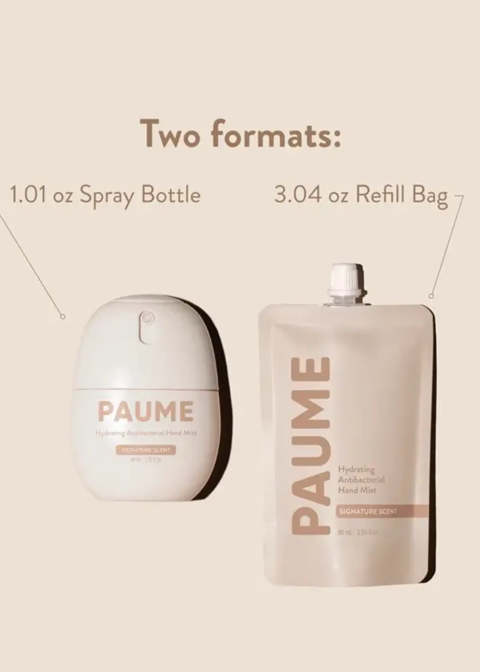 PAUME Hydrating Antibacterial Hand Mist Bottle