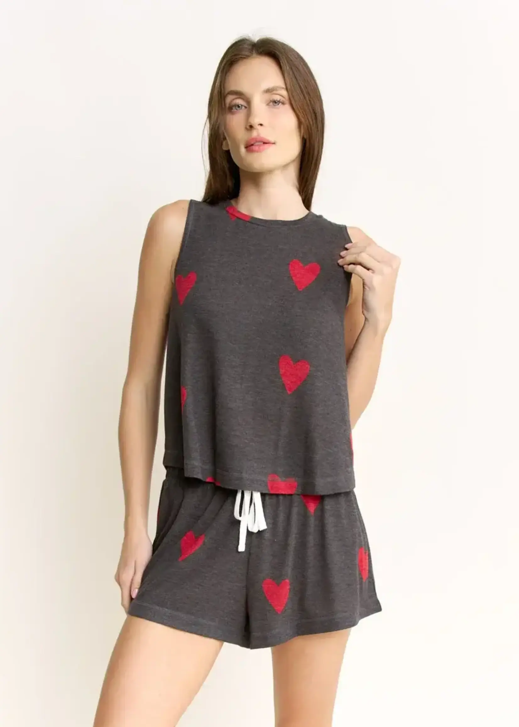 Honeydew Valentine Hearts Star Seeker Tank Shortie Set