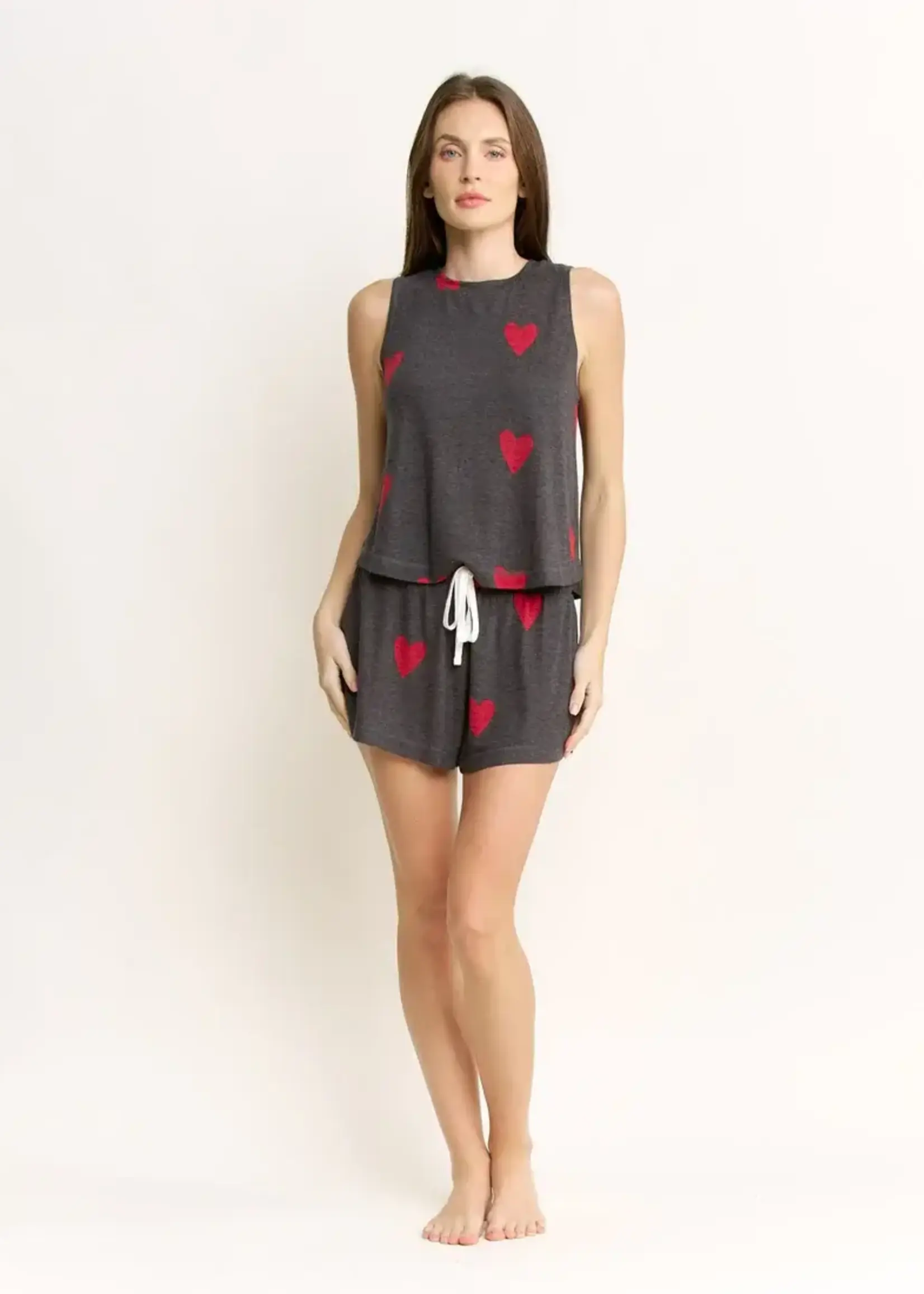 Honeydew Valentine Hearts Star Seeker Tank Shortie Set