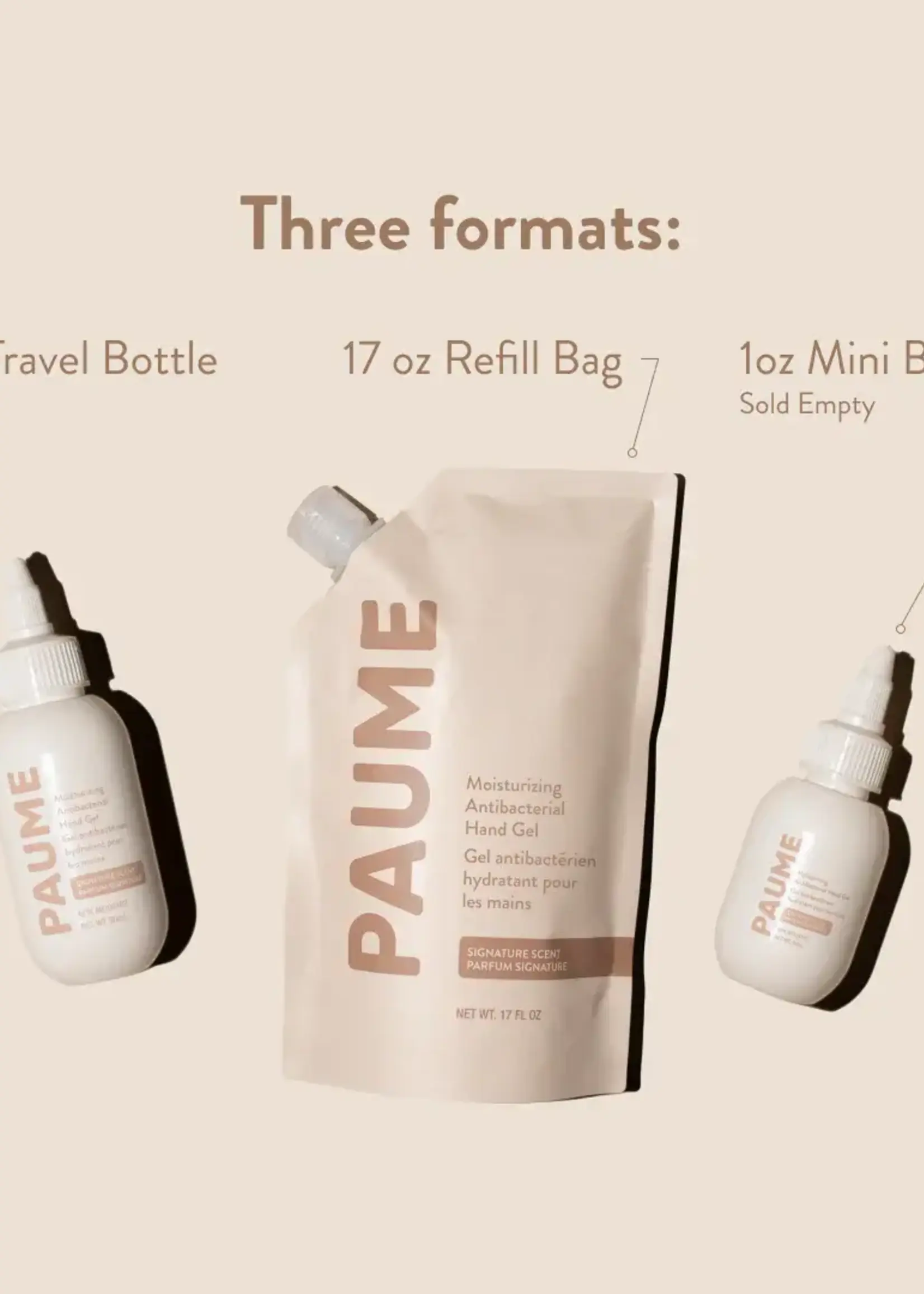 PAUME Moisturing Antibacterial Hand Gel Refill Bag