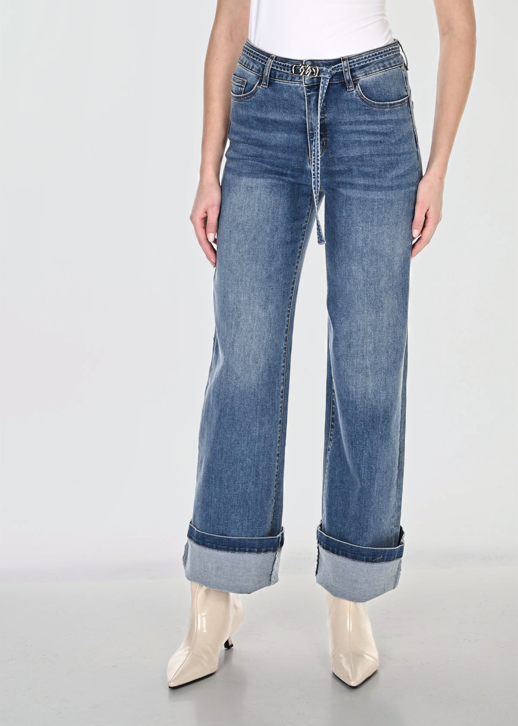 Frank Lyman Denim Jean Wide Leg