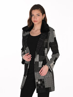 Frank Lyman Faux Fur Collar Cardigan