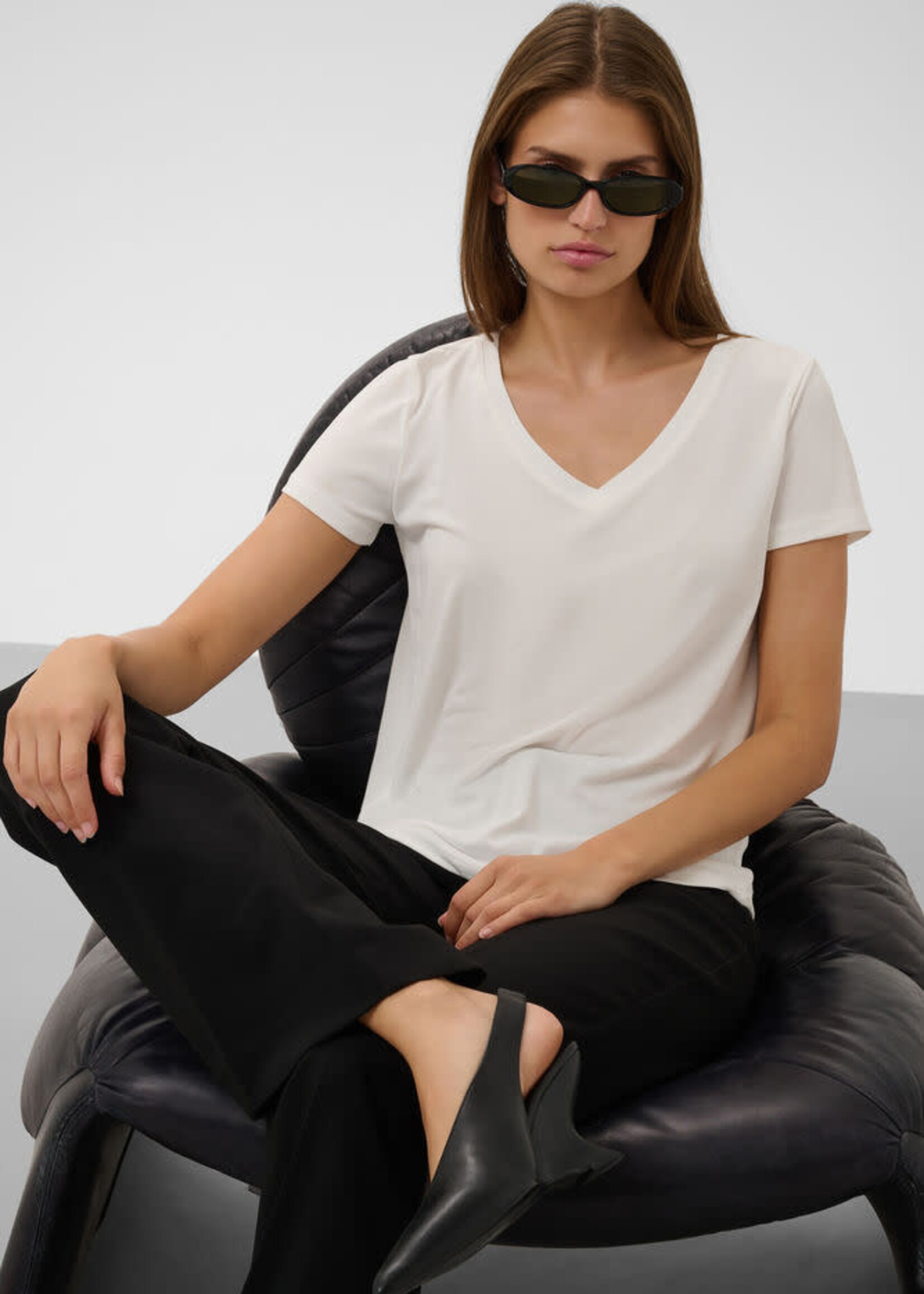 Soaked in Luxury Columbine V Neck T-Shirt