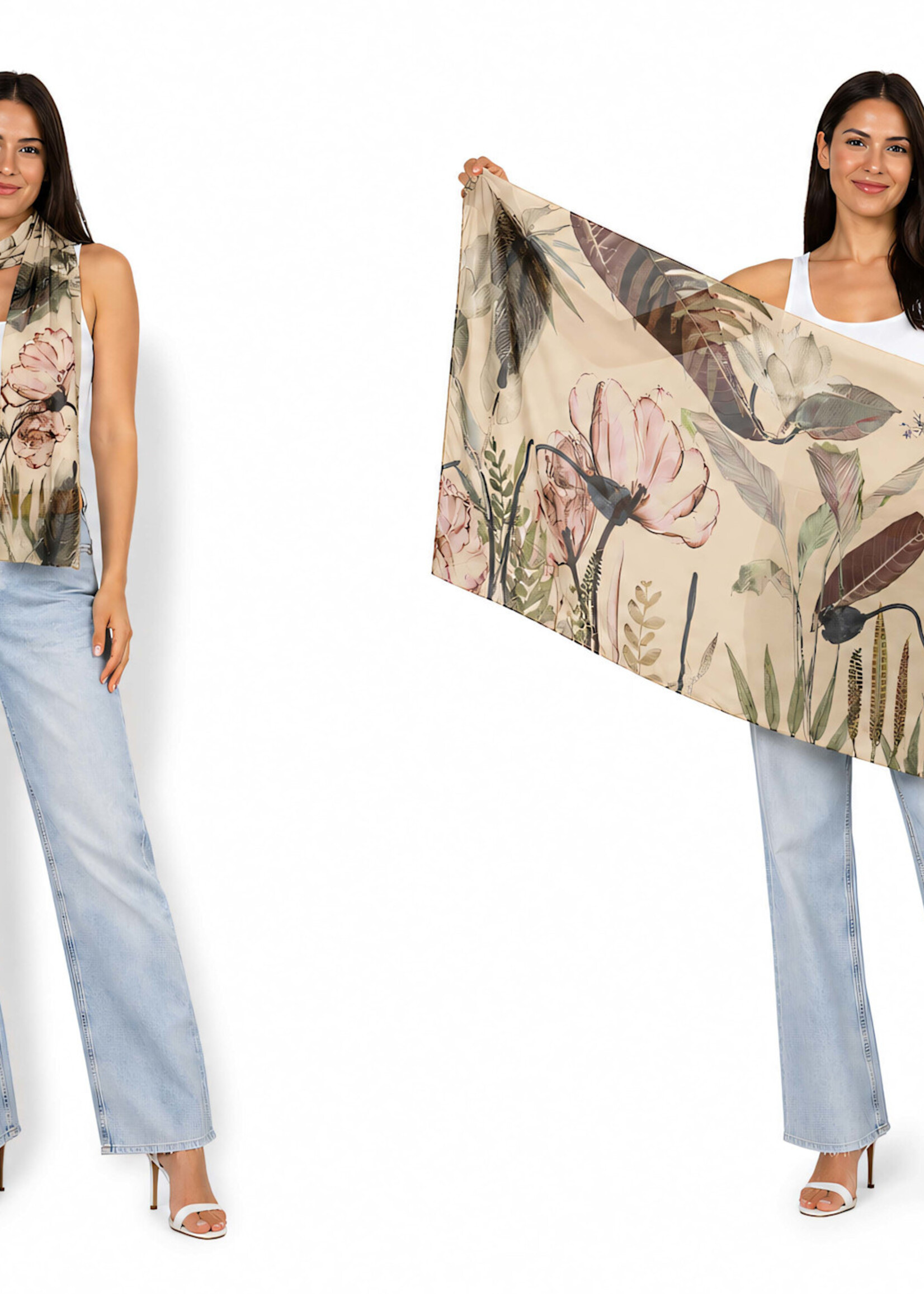 The Artist Label Radio Garden Viscose-Modal Scarf