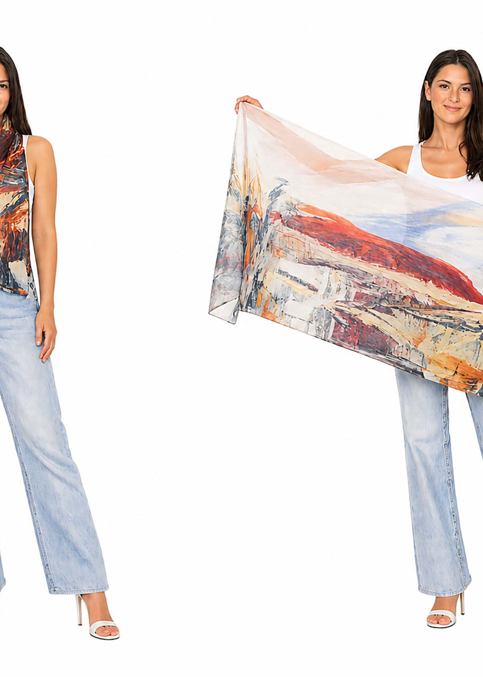 The Artist Label Spirit of Uluru Viscose-Modal Scarf