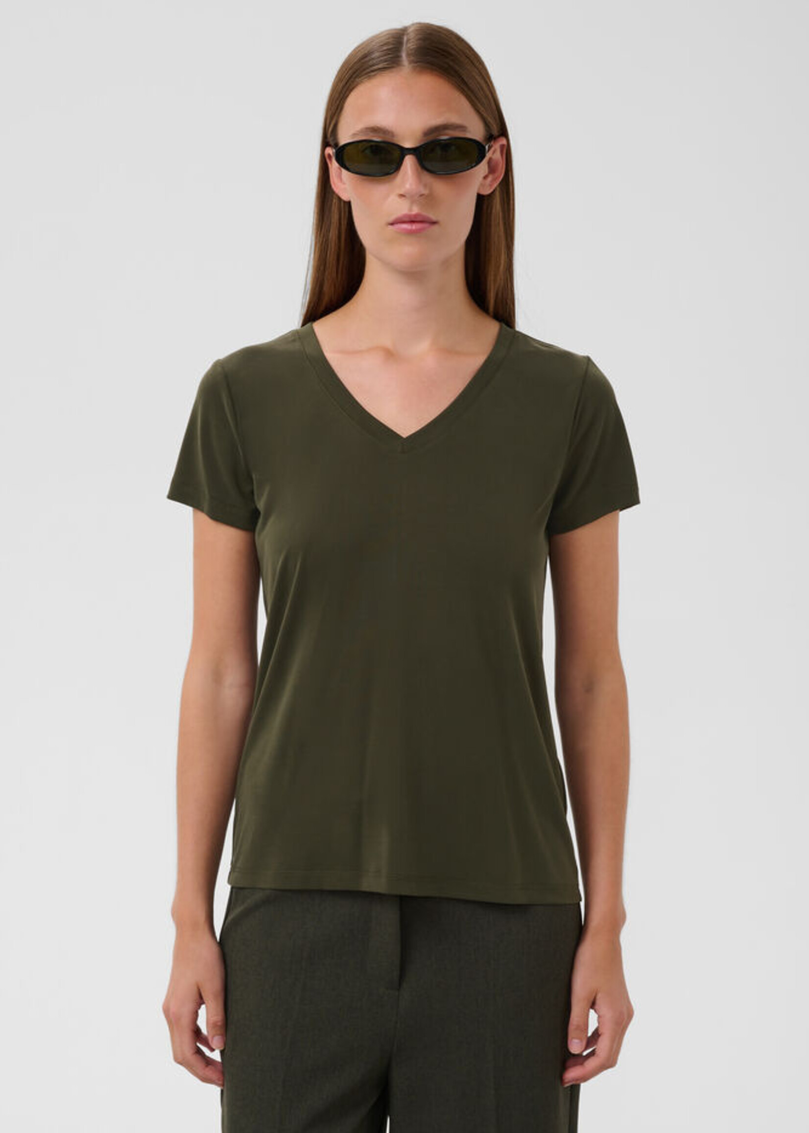 Soaked in Luxury Columbine V Neck T-Shirt