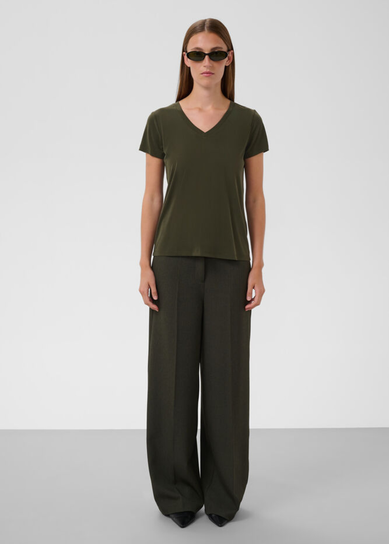 Soaked in Luxury Columbine V Neck T-Shirt