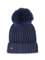Soia & Kyo AMALIE-R Cable-Knit Hat Removable Pom-Pom