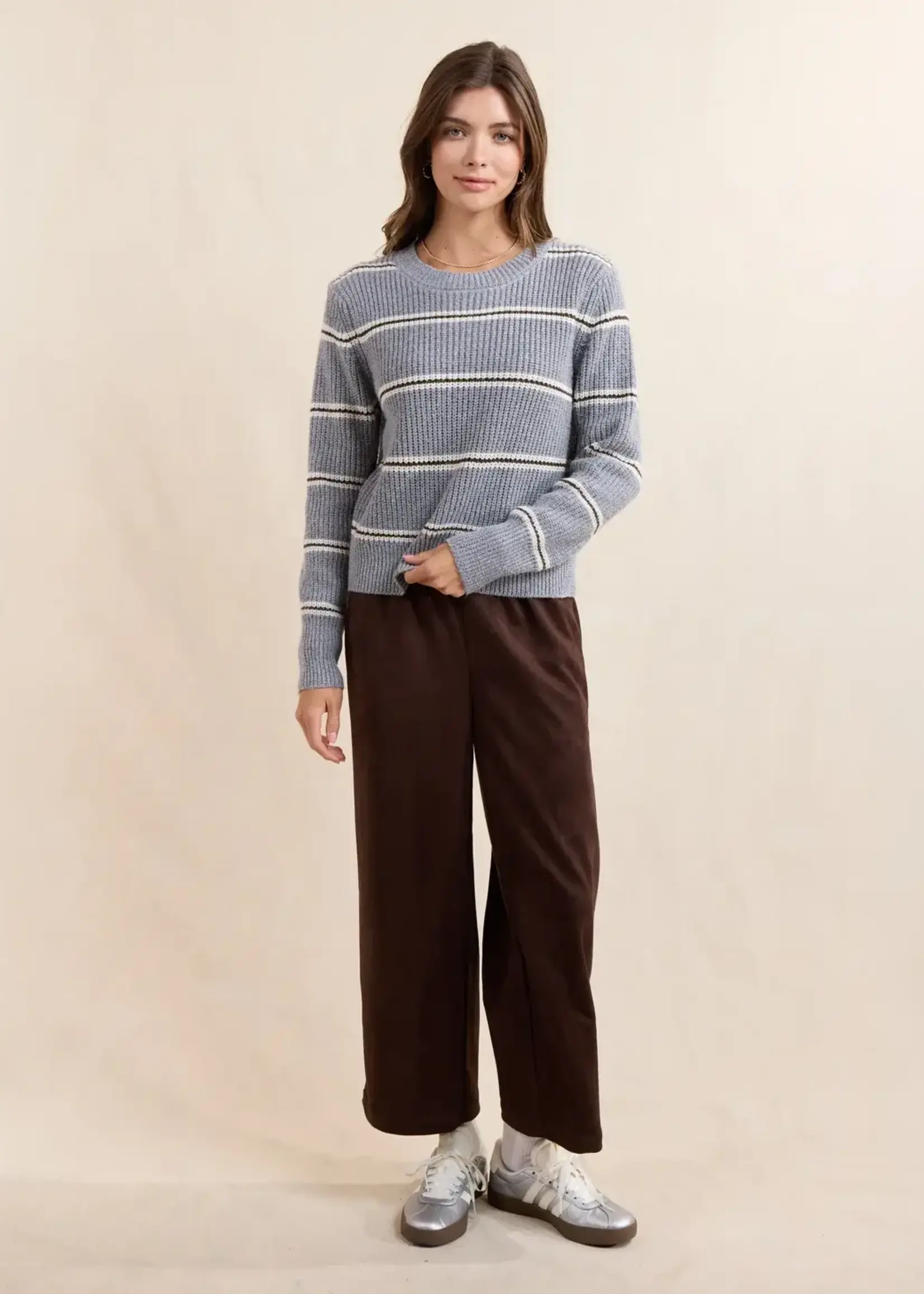 Sadie & Sage Warm Chai Stripe Sweater