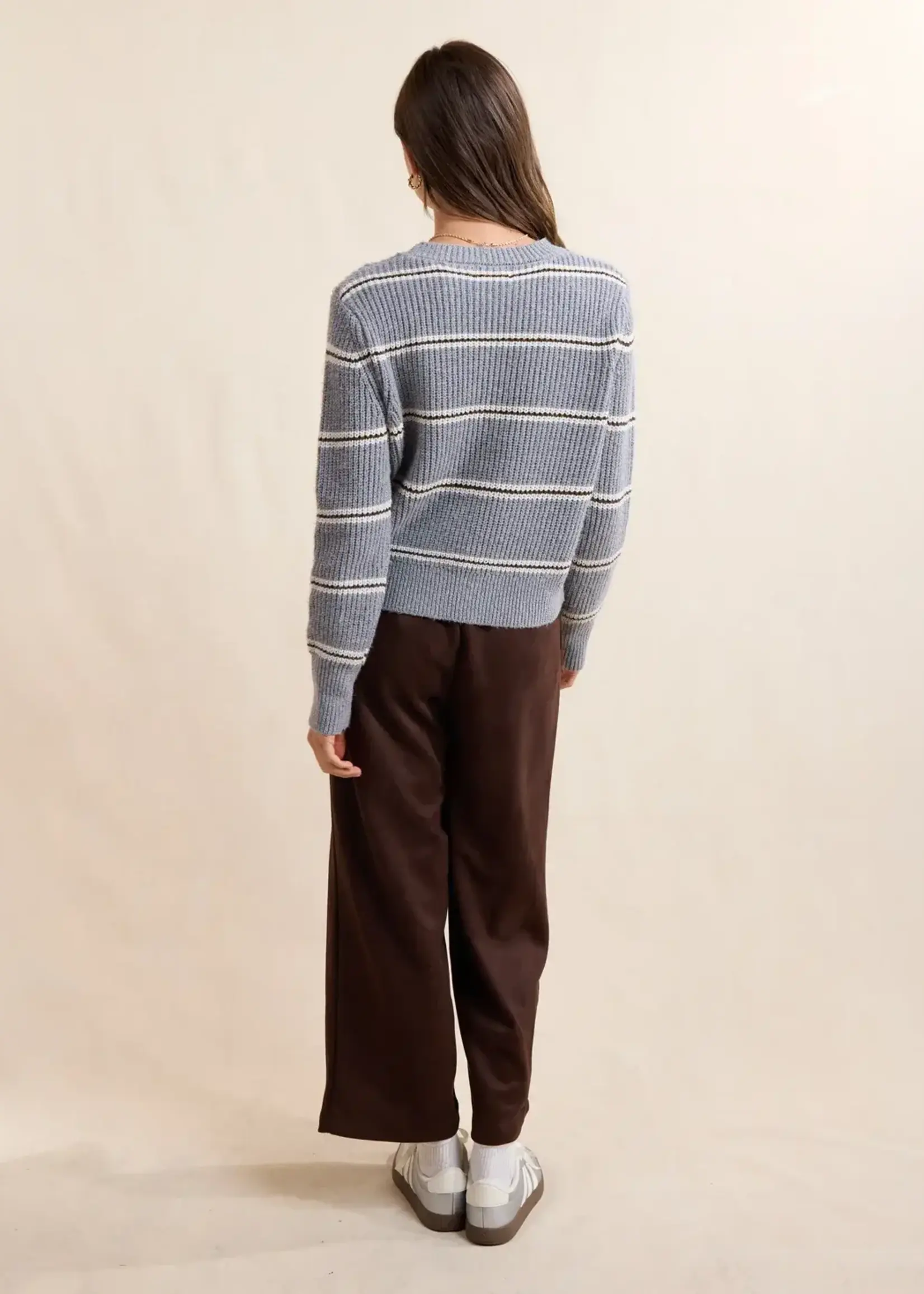Sadie & Sage Warm Chai Stripe Sweater