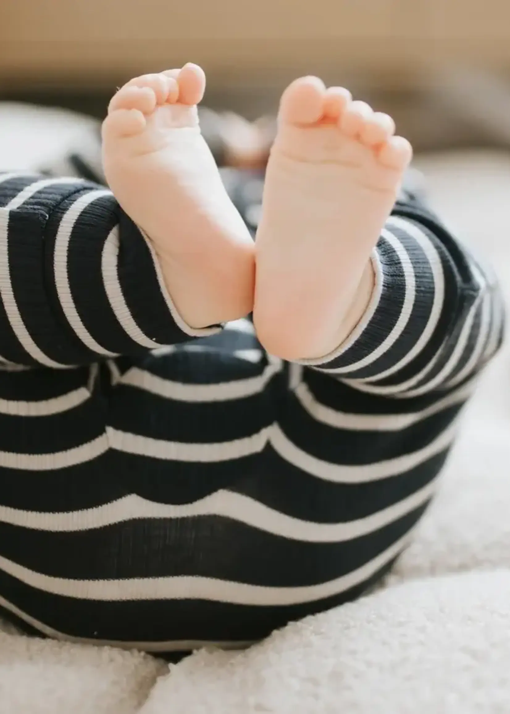 Petit Lem Indigo Striped Modal Rib Sleeper