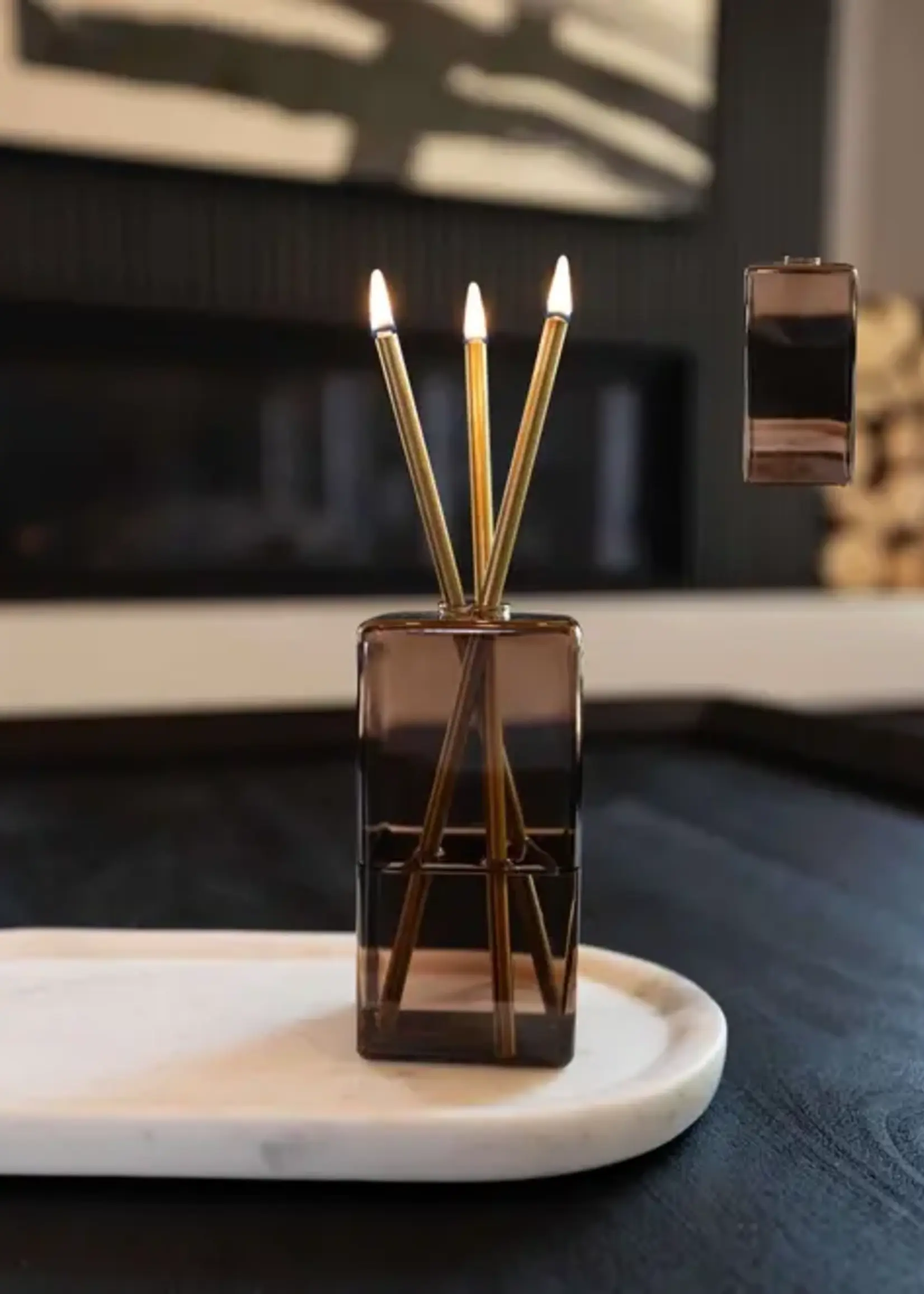 Everlasting Candle Co. Boxy Gold Everlasting Candlesticks