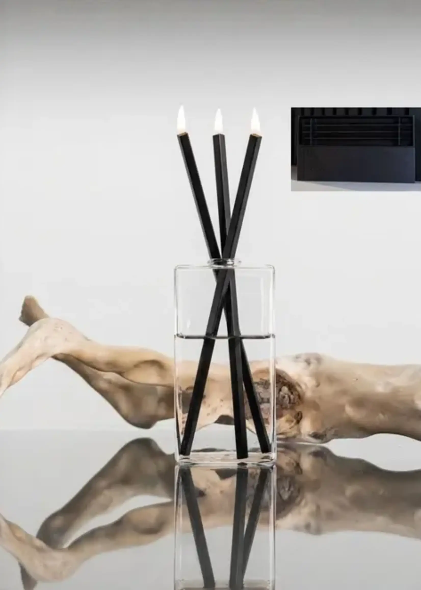 Everlasting Candle Co. Boxy Black Everlasting Candlesticks