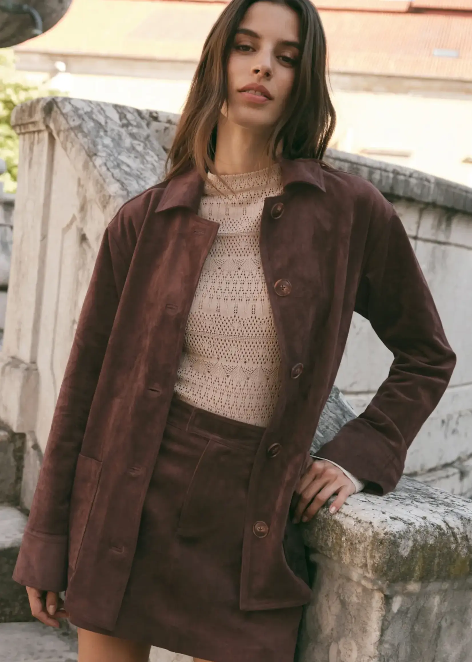 Z SUPPLY Decker Suede Chore Coat