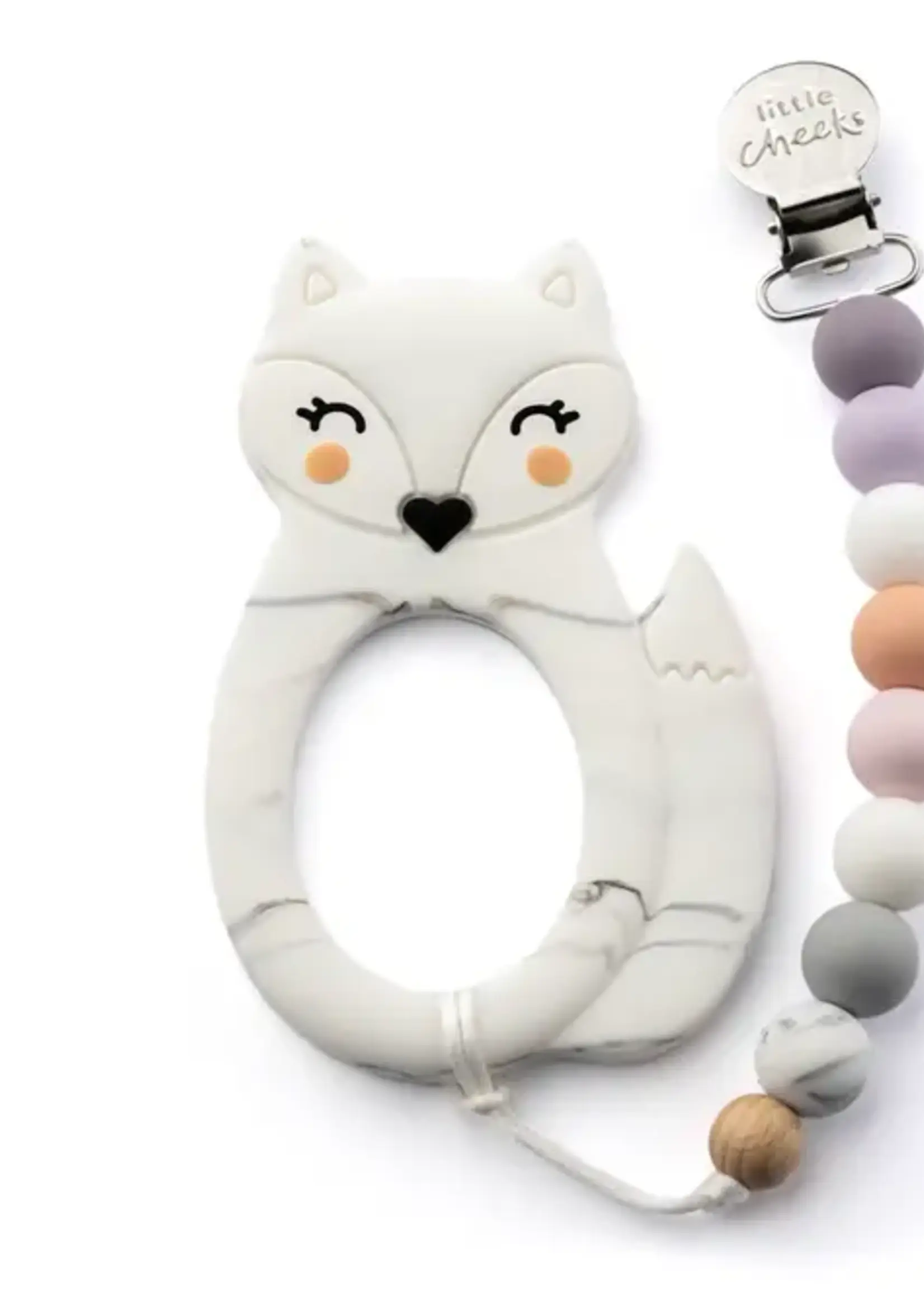 Little Cheeks FOX Teether & Clip
