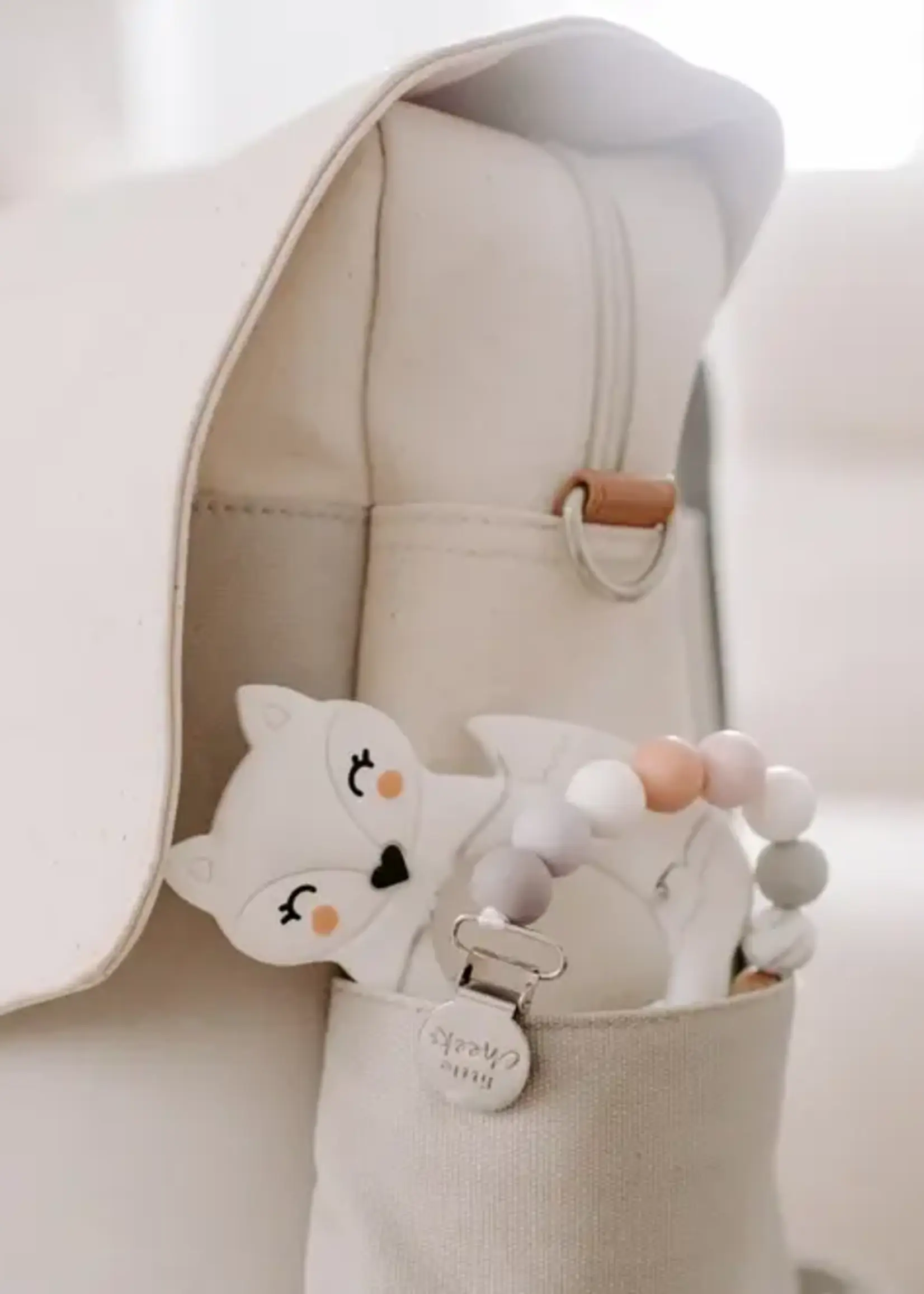 Little Cheeks FOX Teether & Clip