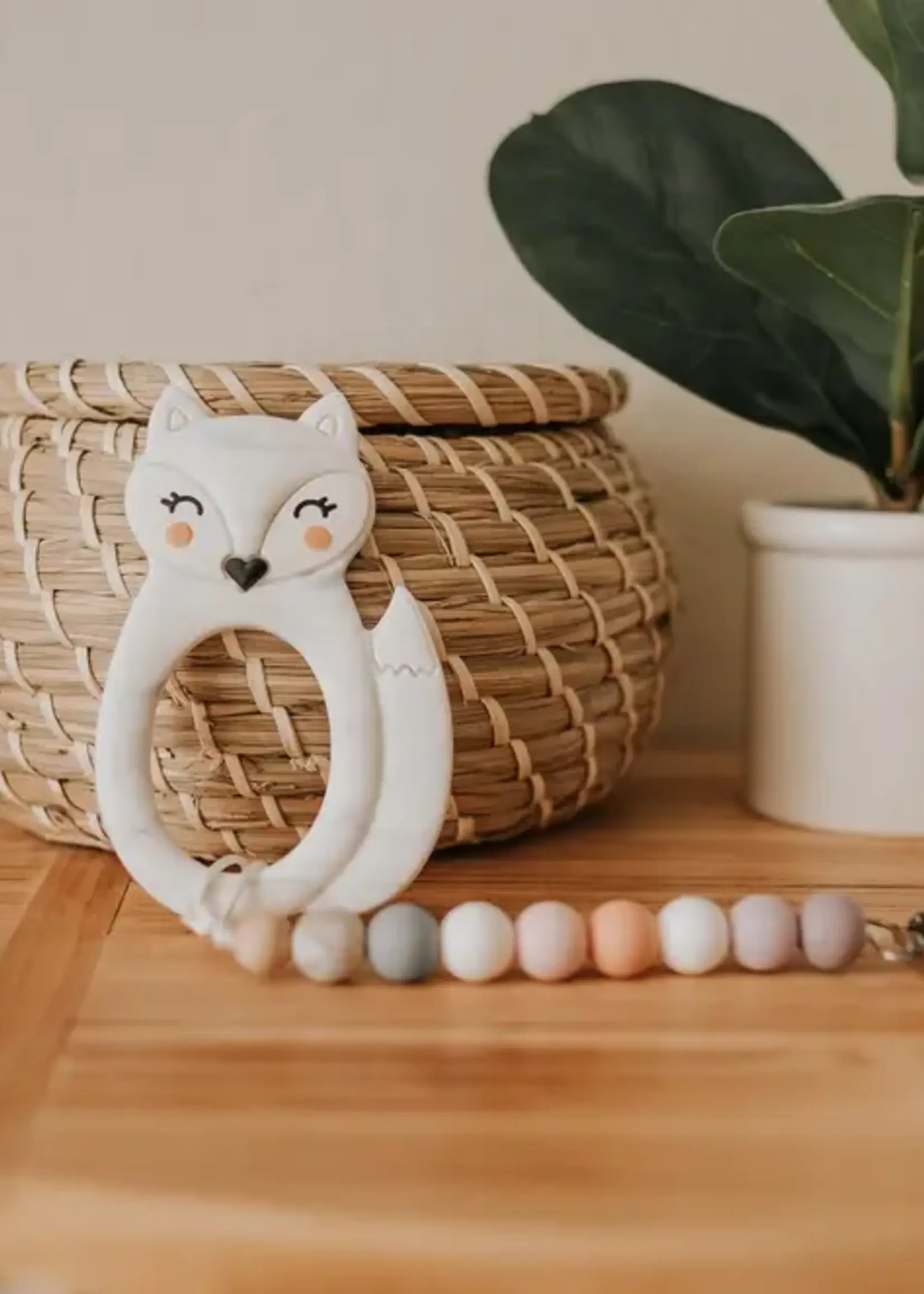 Little Cheeks FOX Teether & Clip