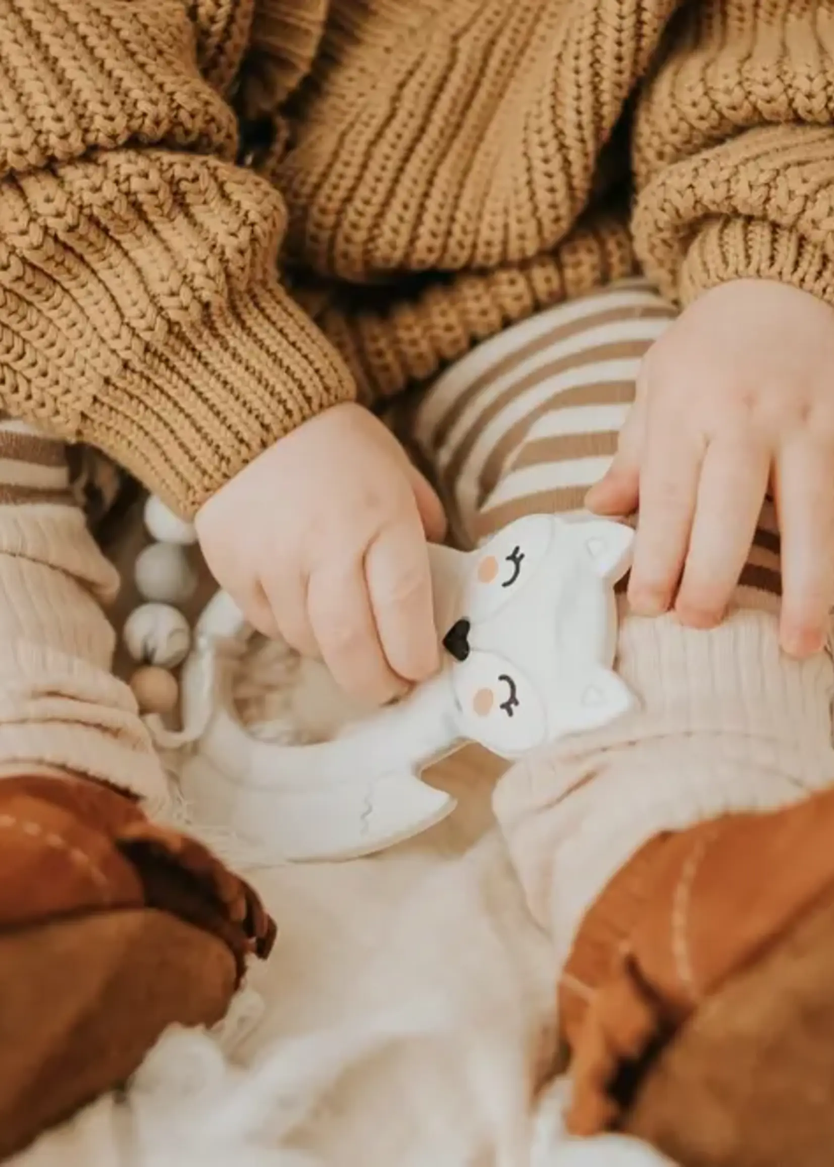 Little Cheeks FOX Teether & Clip