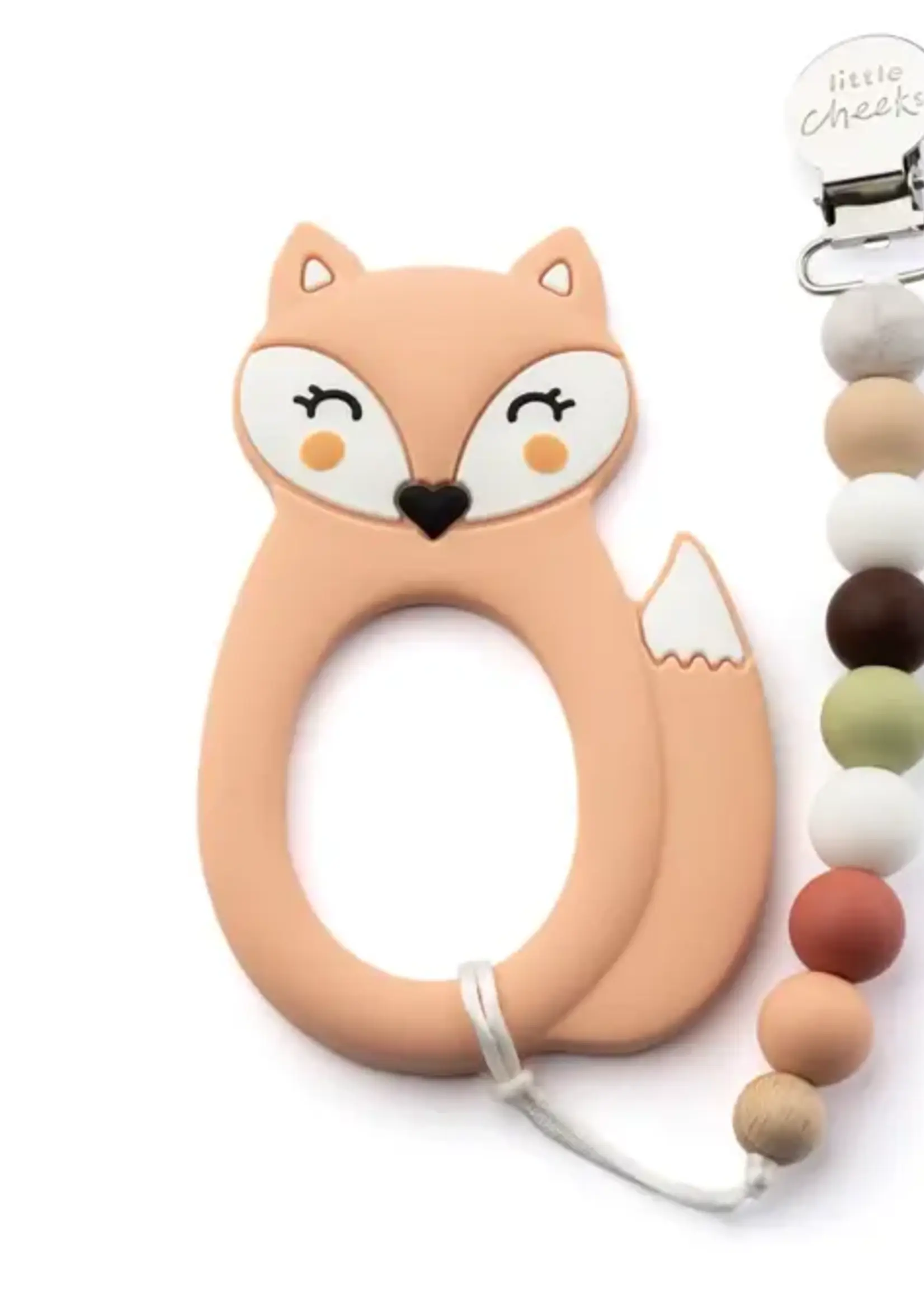 Little Cheeks FOX Teether & Clip