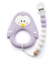 Little Cheeks PENQUIN  Teether & Clip