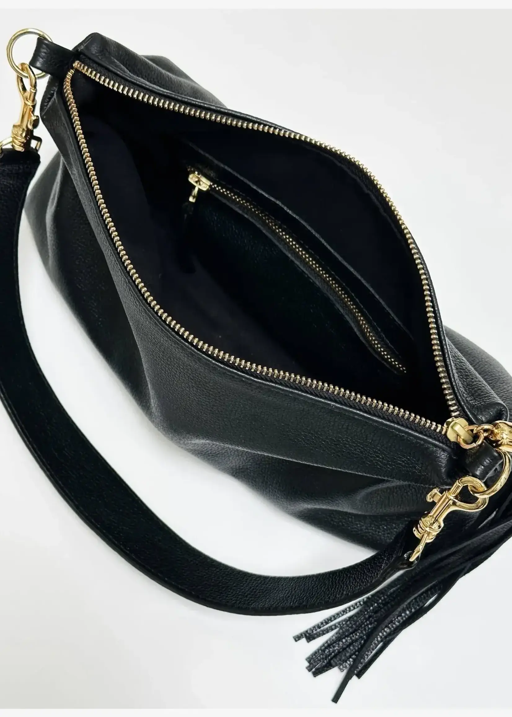 BRAVE Leather Colson Black Pebbled  Bag