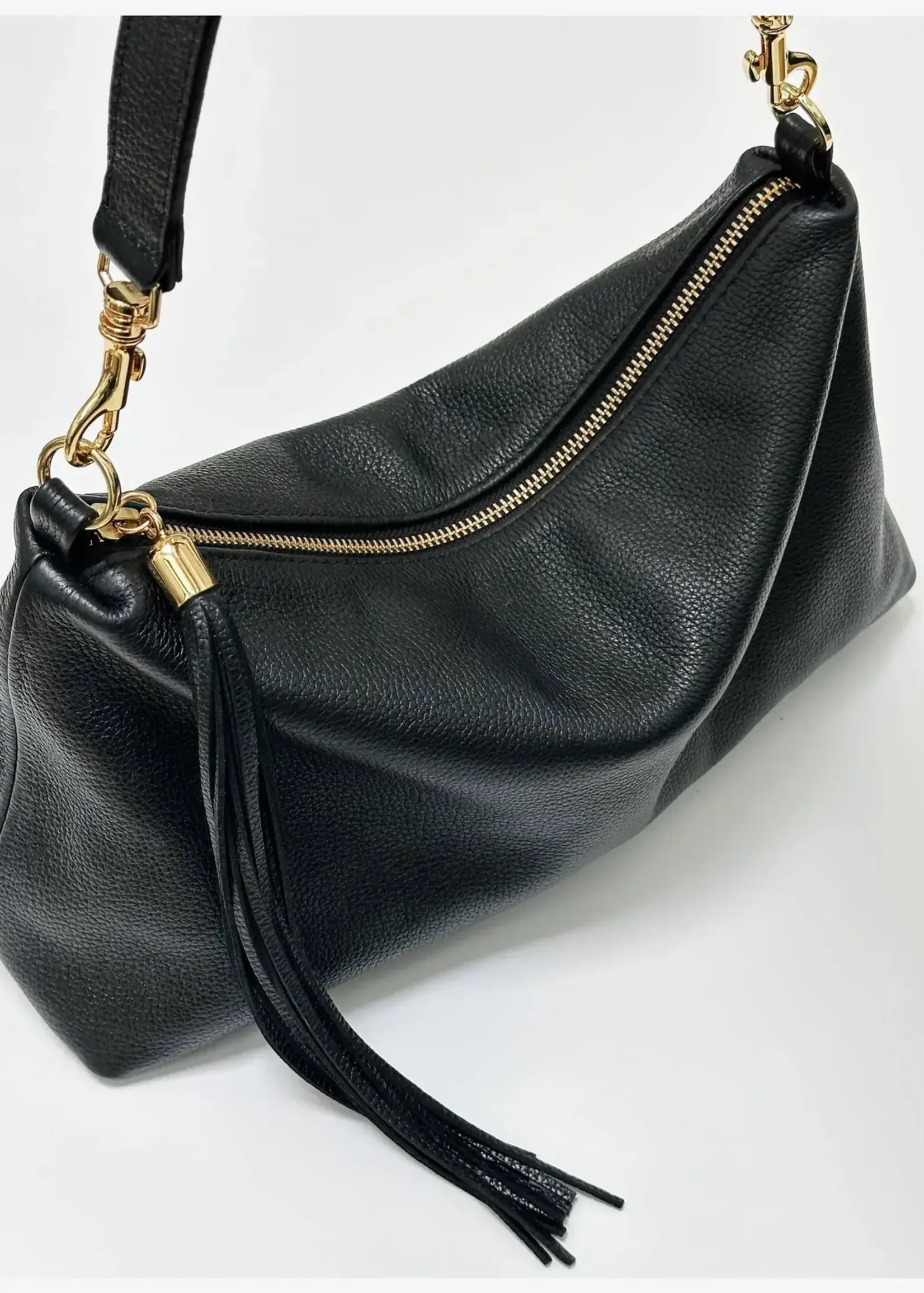 BRAVE Leather Colson Black Pebbled  Bag